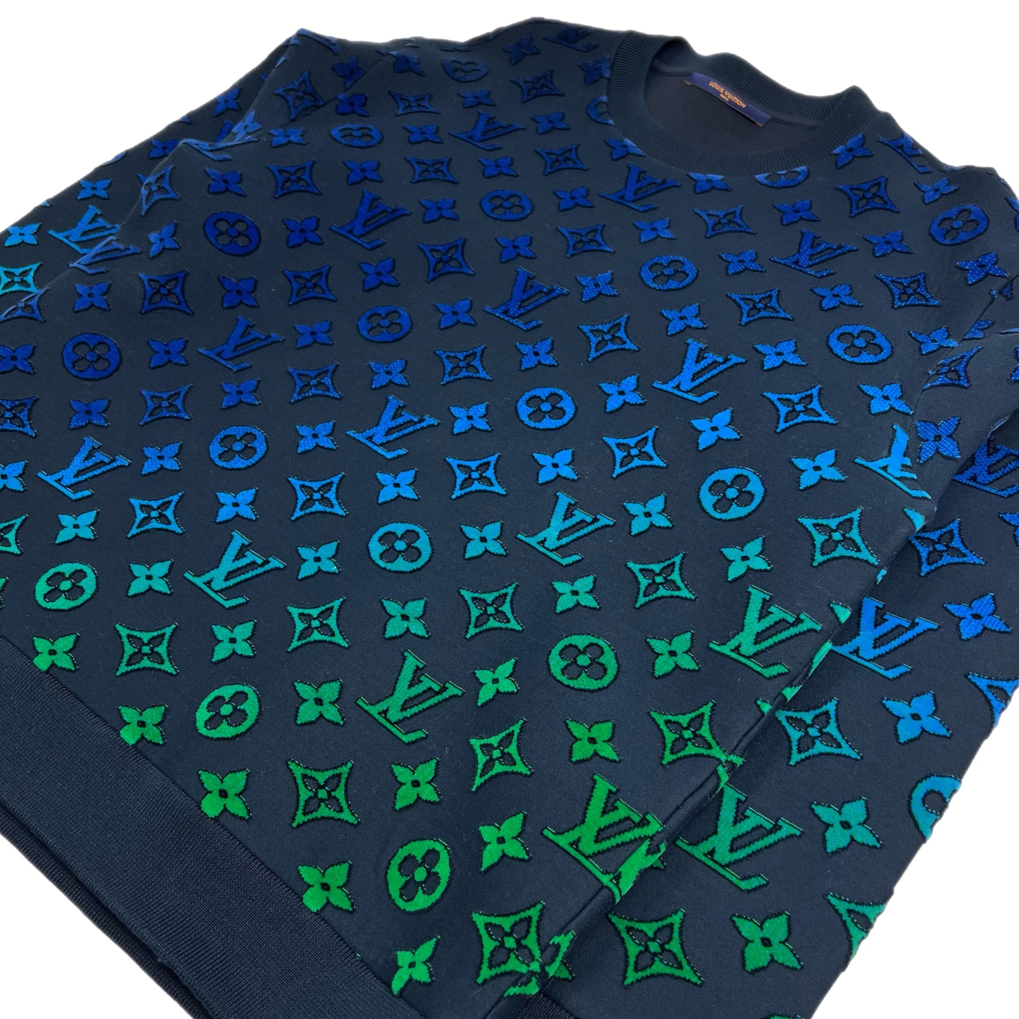 Louis Vuitton Gradient Monogram Fil Coup Virgil Abloh Crewneck