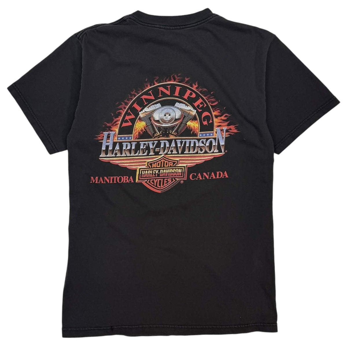 Vintage Harley Davidson Freedom Winnipeg Tee Black