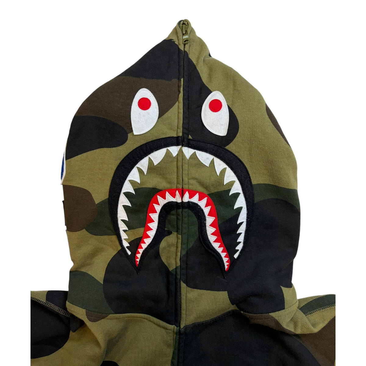 Bape 1st Camo Shark Full Zip Hoodie Green