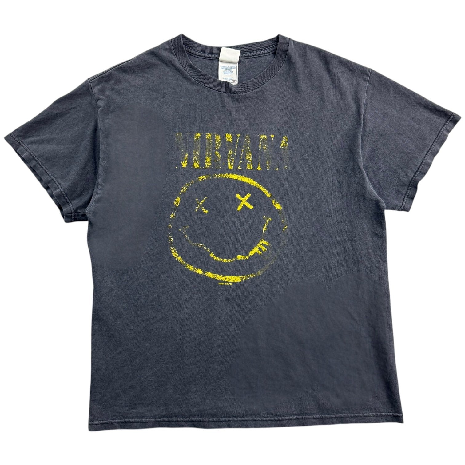 Vintage Nirvana Flower Sniffin Tee Faded Black