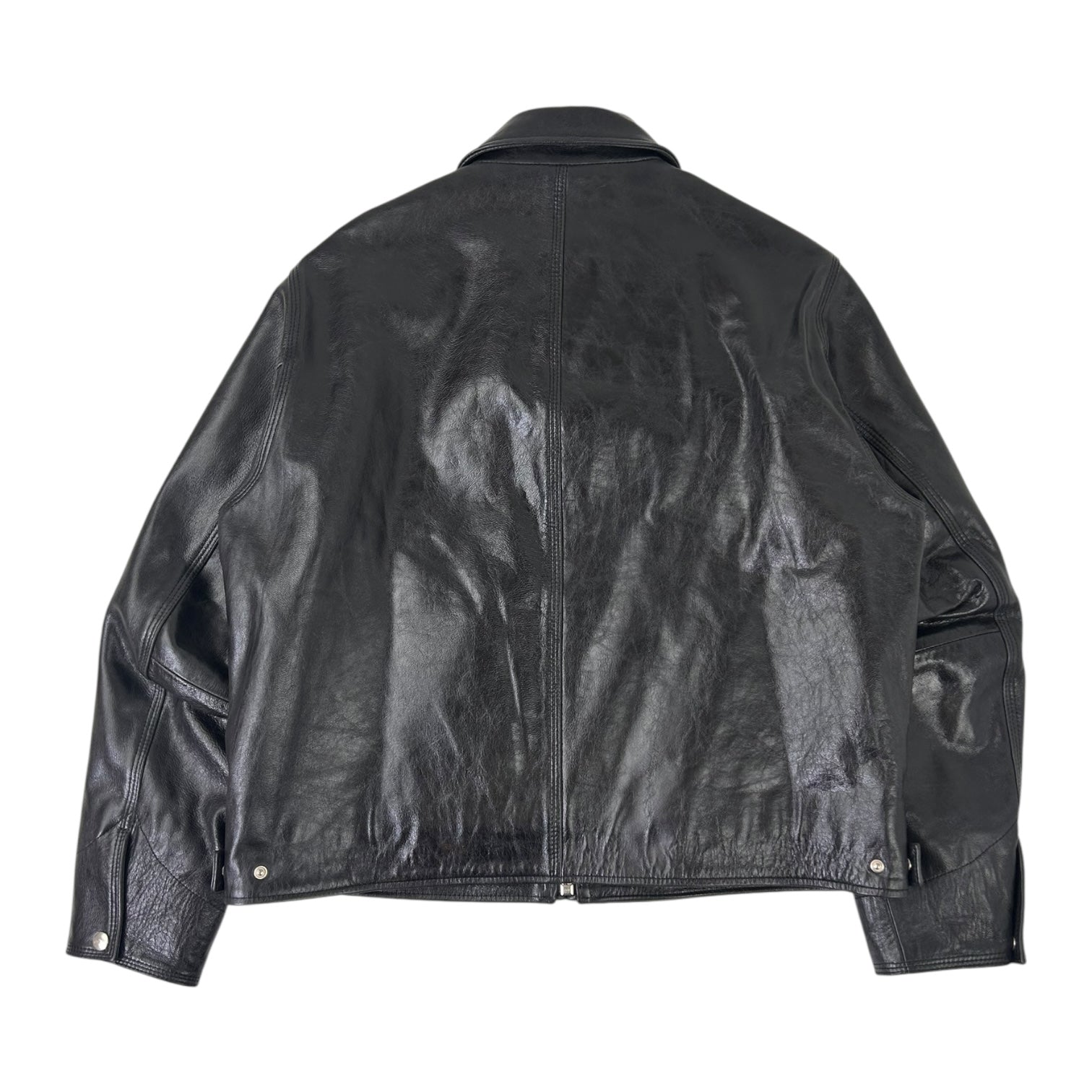 Stussy Garage Leather Jacket Black