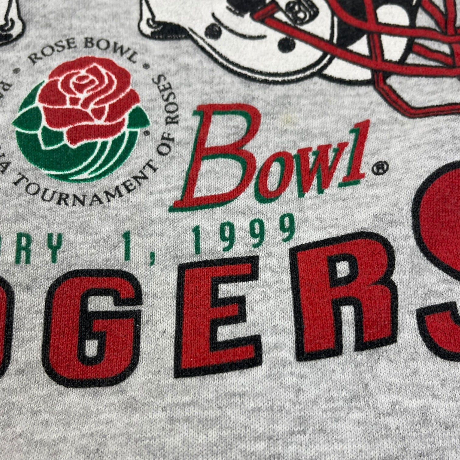 1999 University of Wisconsin Badgers Tournament Crewneck Sweatshirt Grey