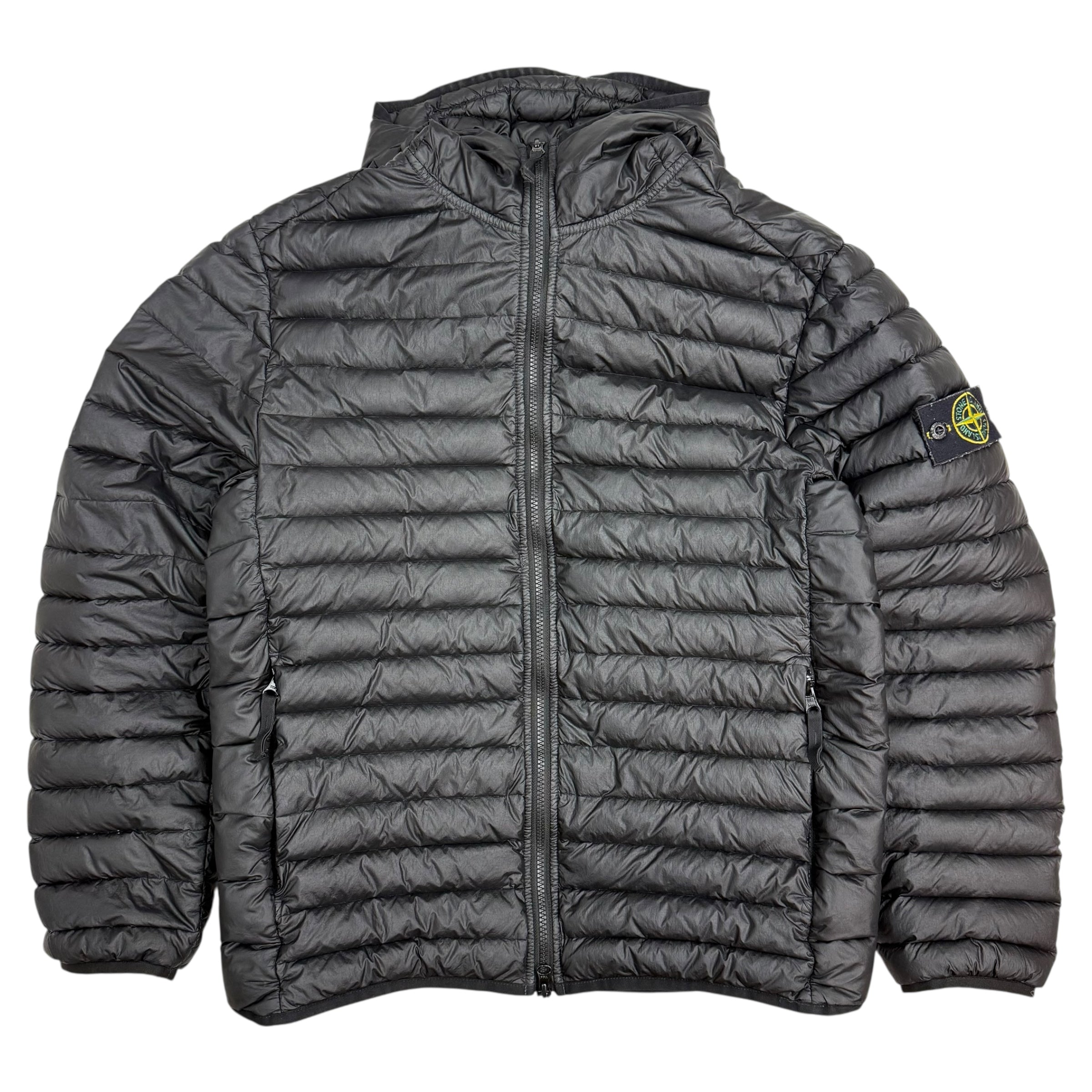 Stone Island Loom Woven Nylon Down Jacket Black