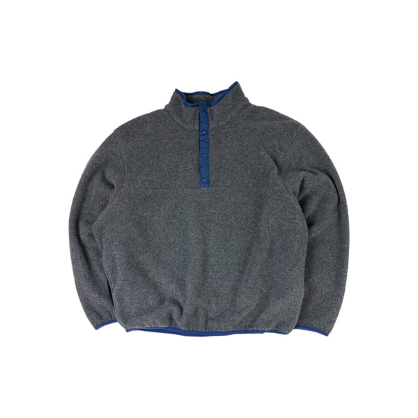 Vintage L.L. Bean Fleece Half-Snap Pullover Grey