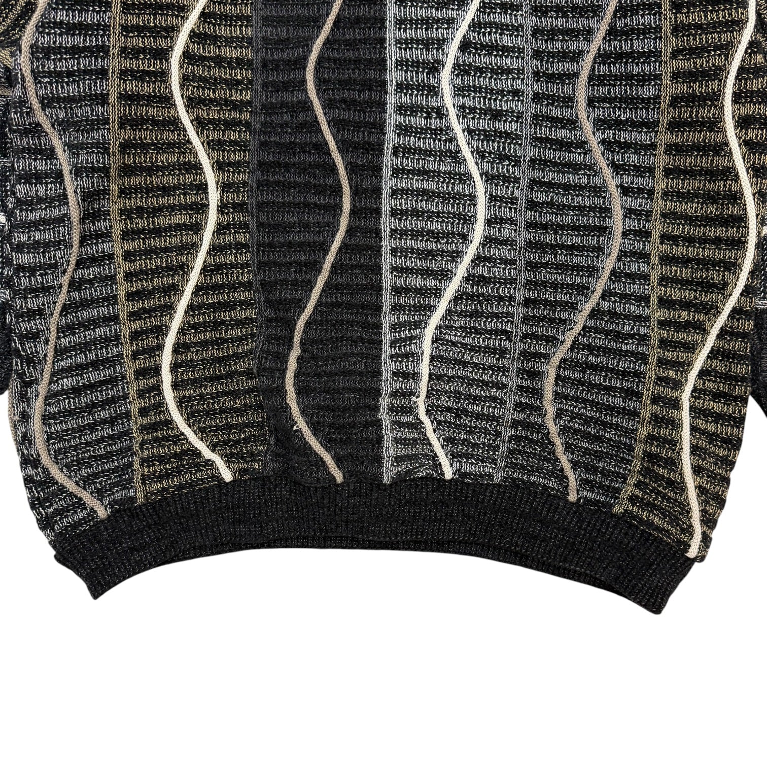 Vintage Tundra Cable Knit Sweater Black/Grey