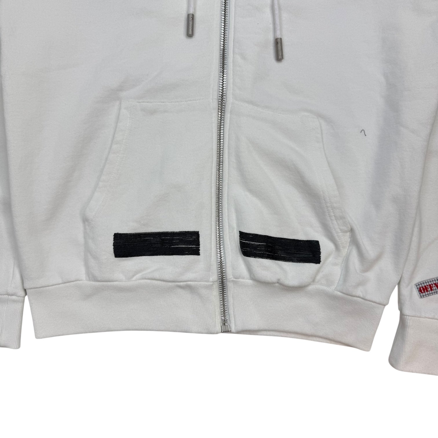 Off-White Brushed Arrows Hoodie White