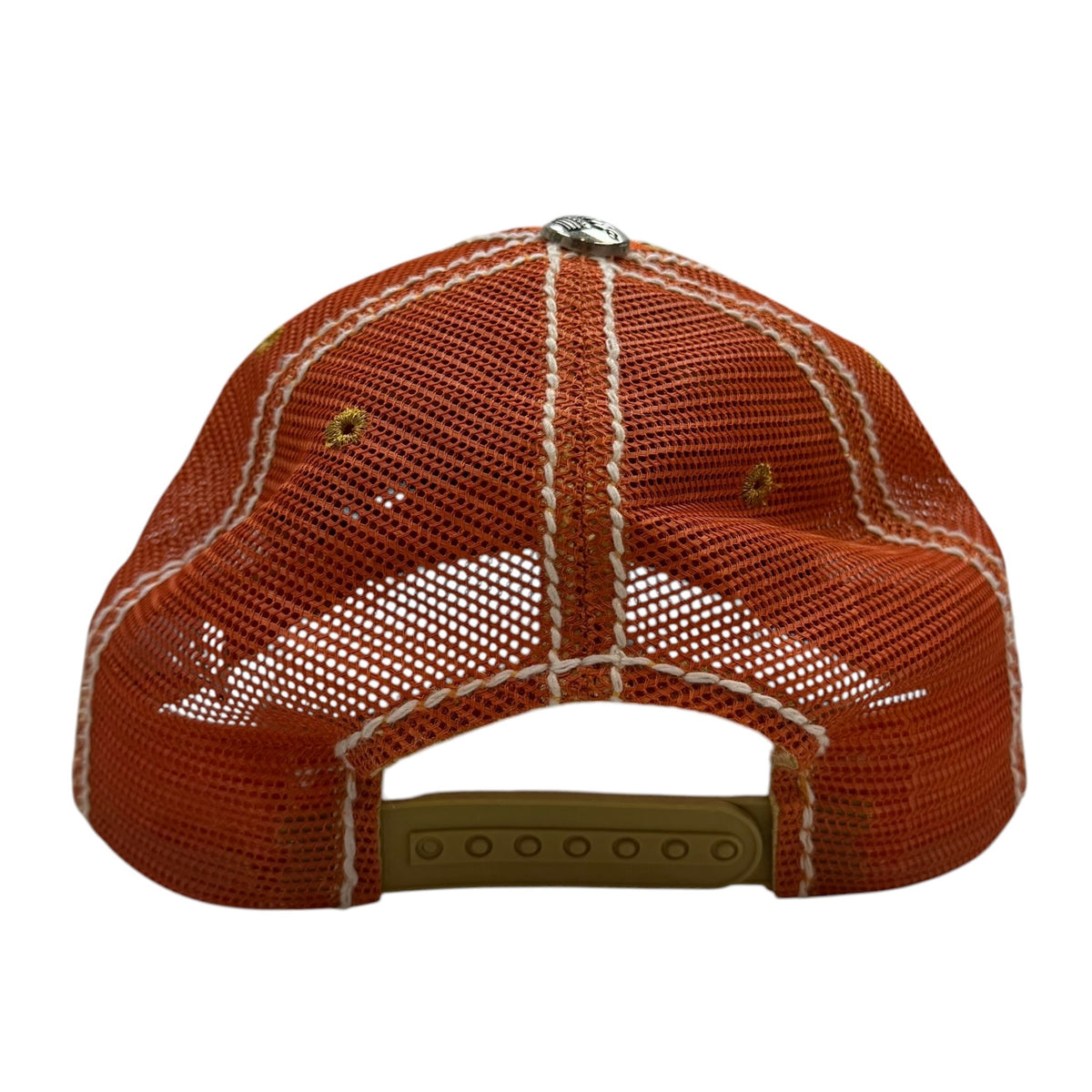 Vintage Christian Audigier Rhinestone Mesh Cap Orange