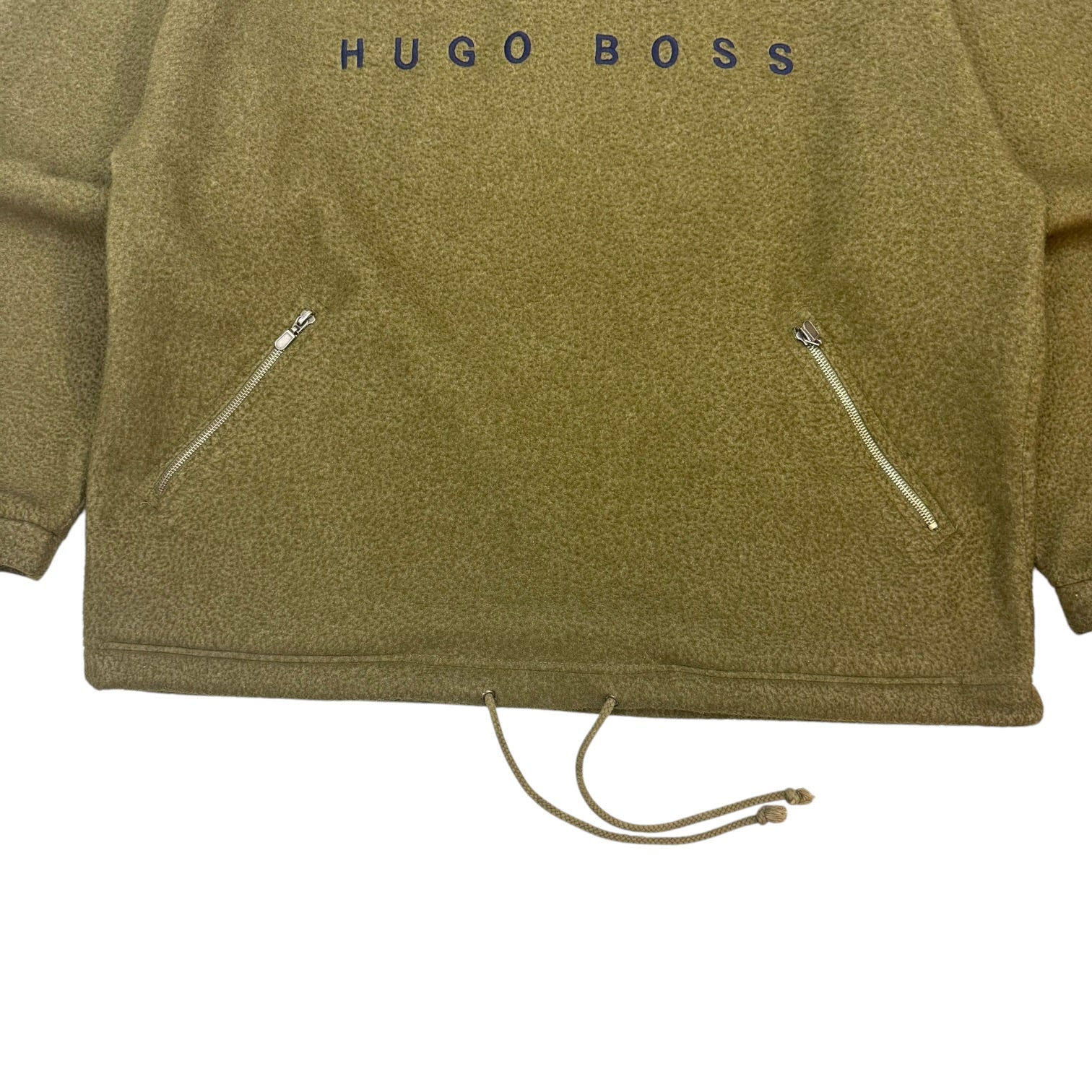 Vintage Hugo Boss Quarter Zip Sweater Green/Navy Blue