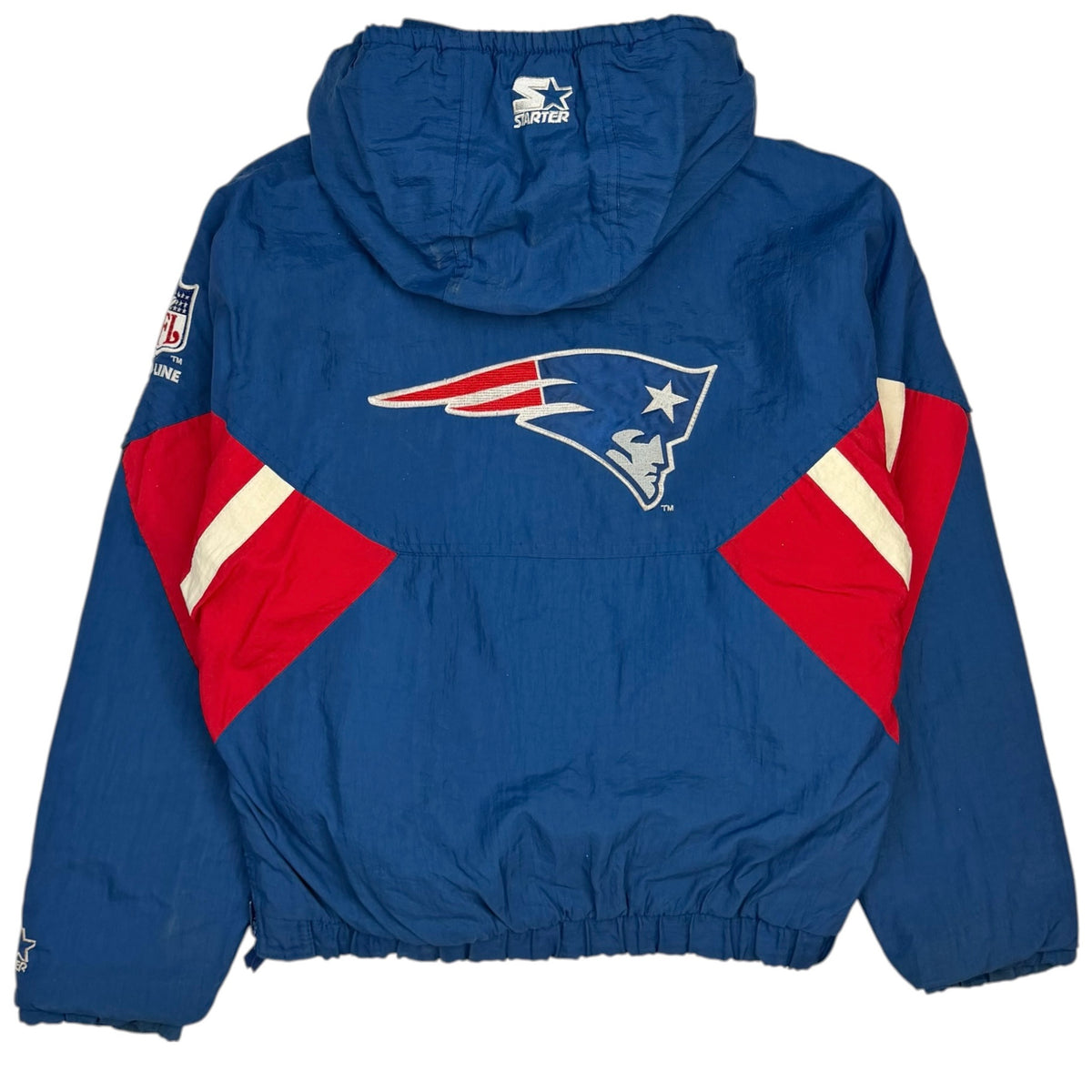 Vintage Starter New England Patriots Quarter Zip Jacket Blue/Red