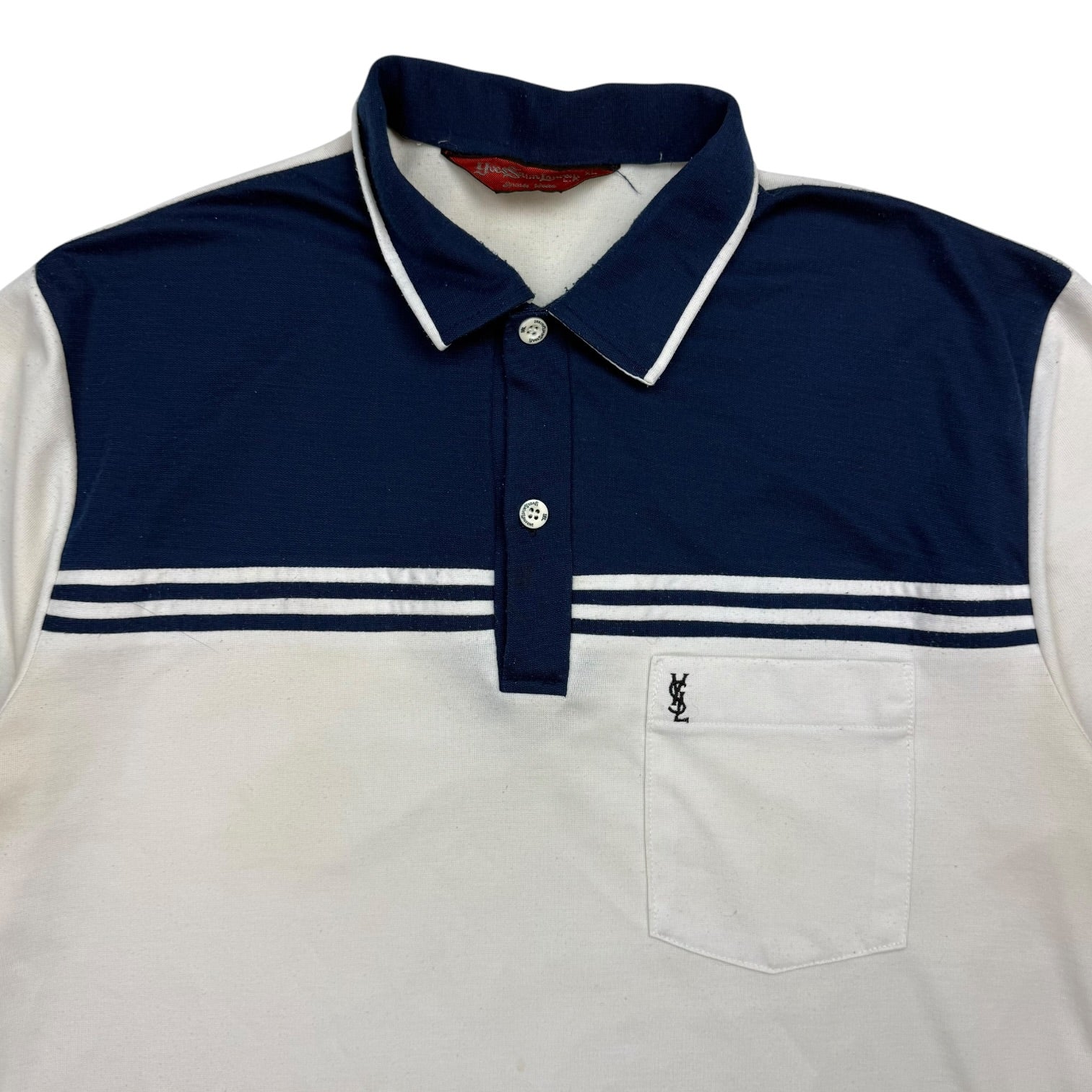 Vintage YSL Sports Wear Polo Blue/White