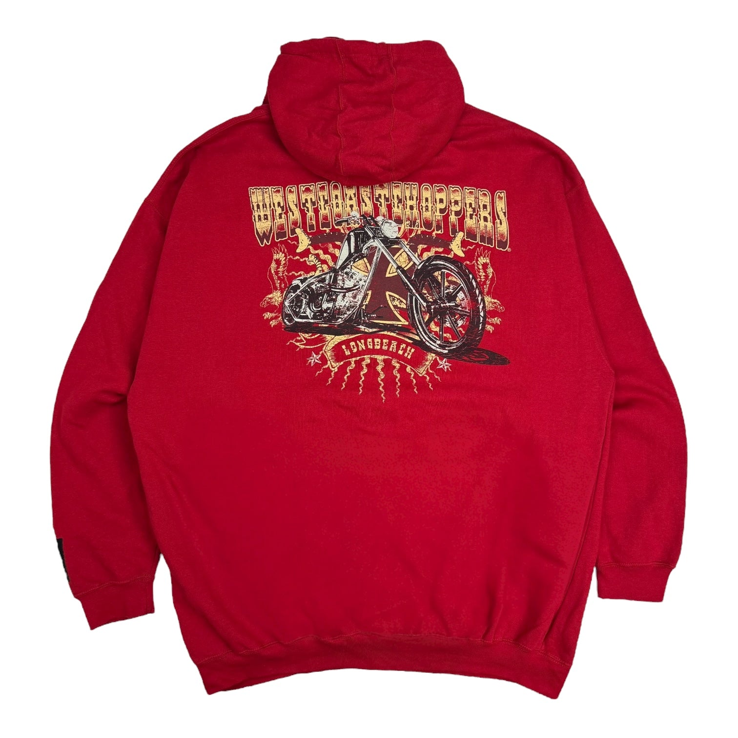 Vintage West Coast Choppers Zip Up Hoodie Red