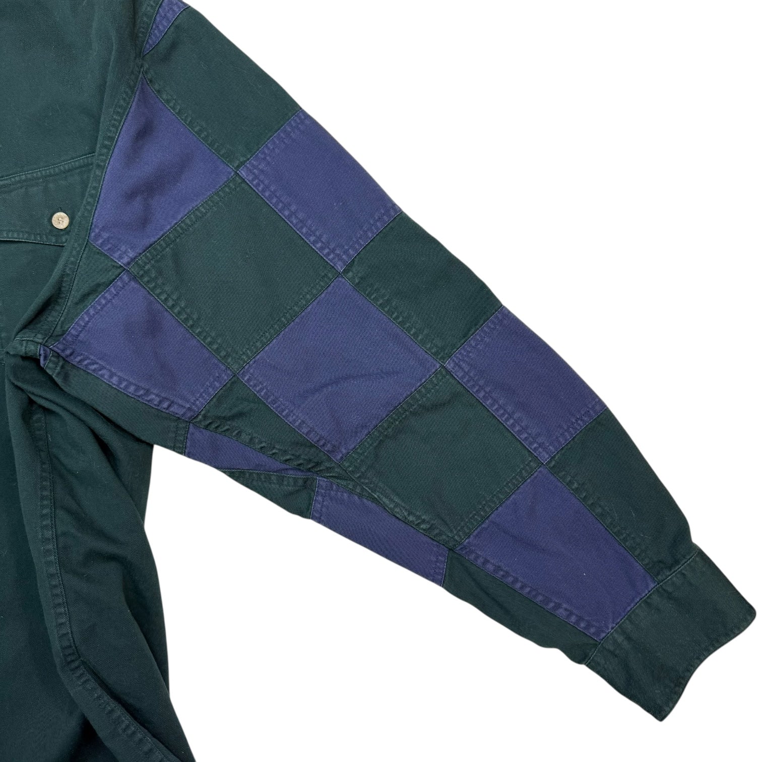 Vintage Roper Patchwork Button Up Shirt Green/Blue