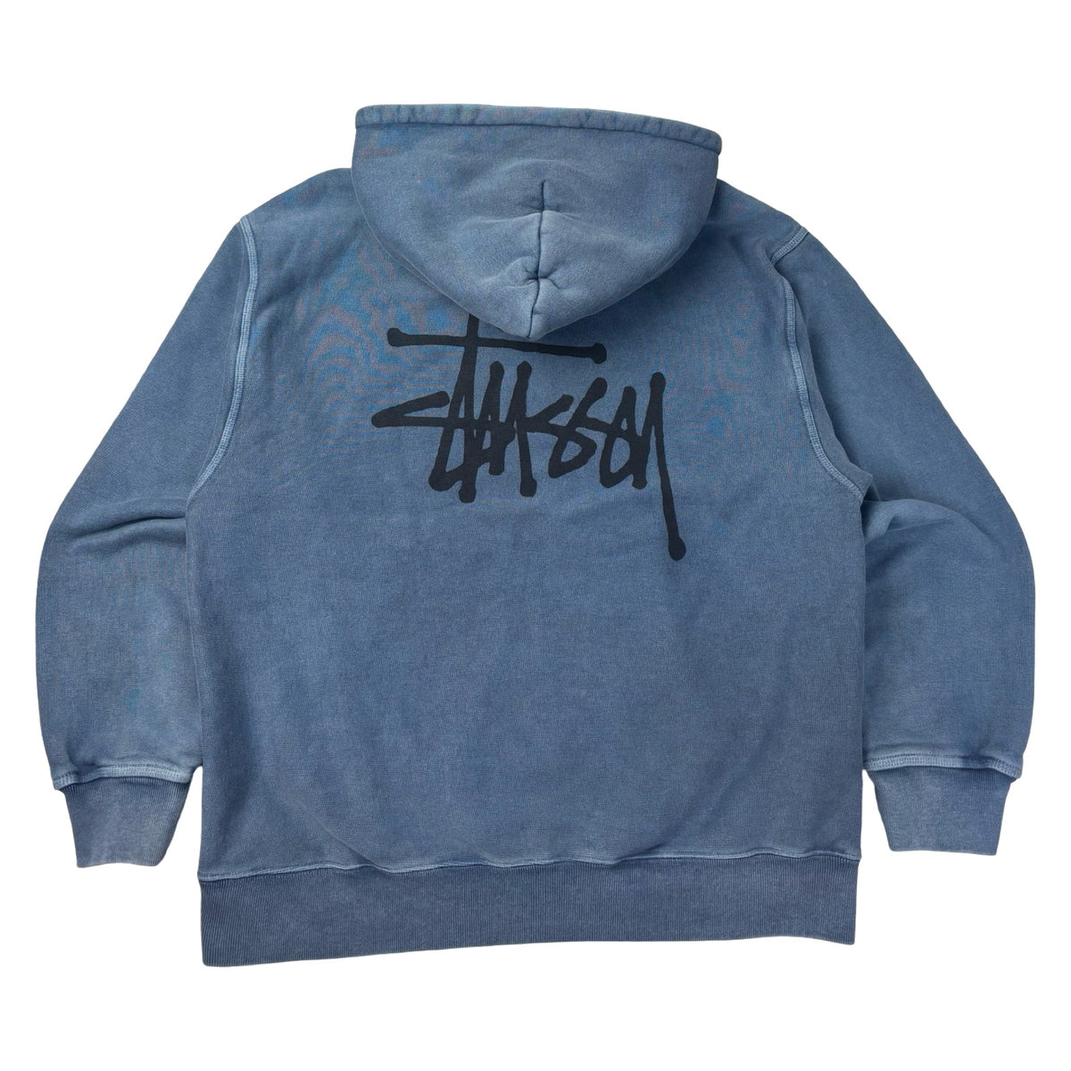 Stussy Pigment Dyed Pullover Hoodie Faded Blue