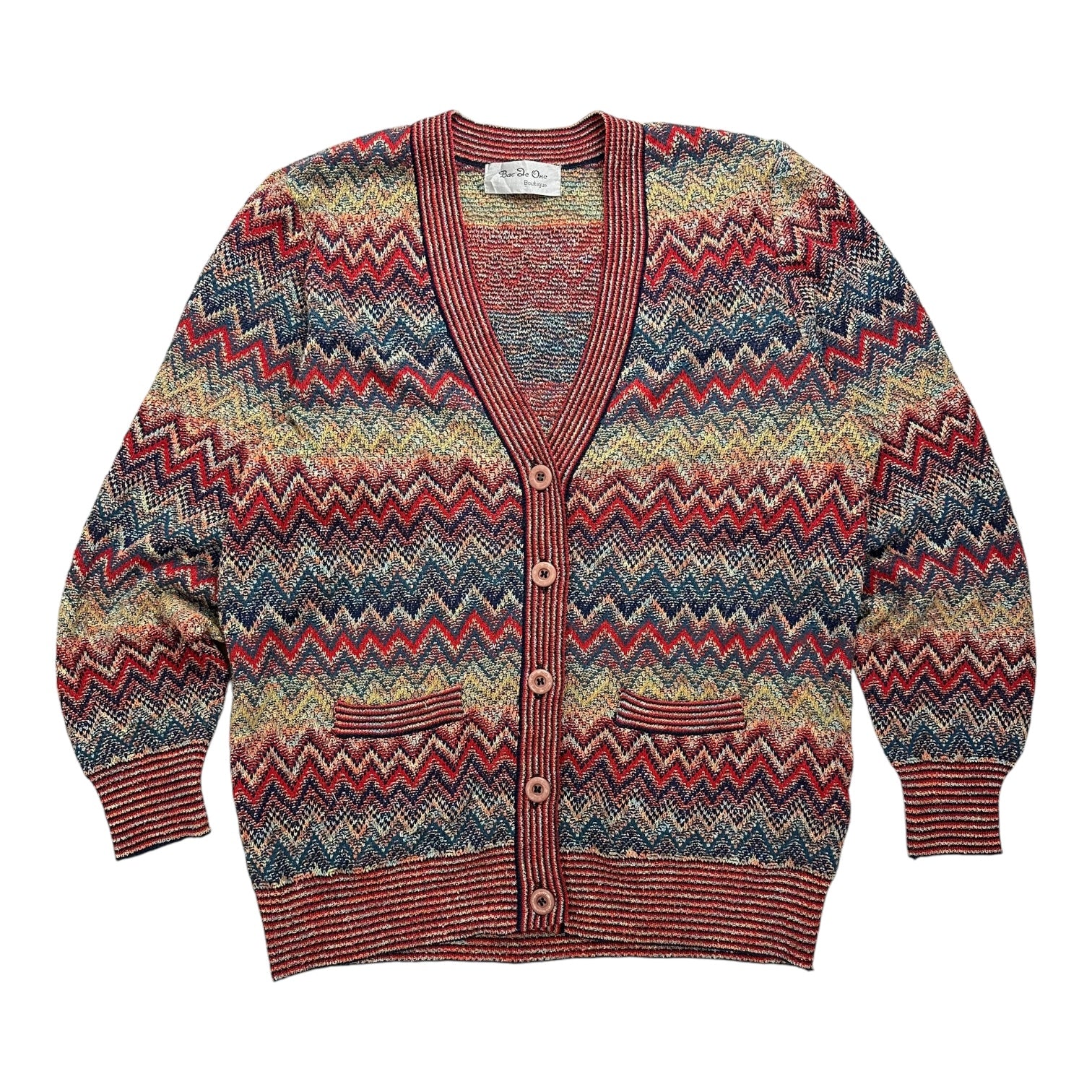 Vintage Bac De One Knit Cardigan Multicolour