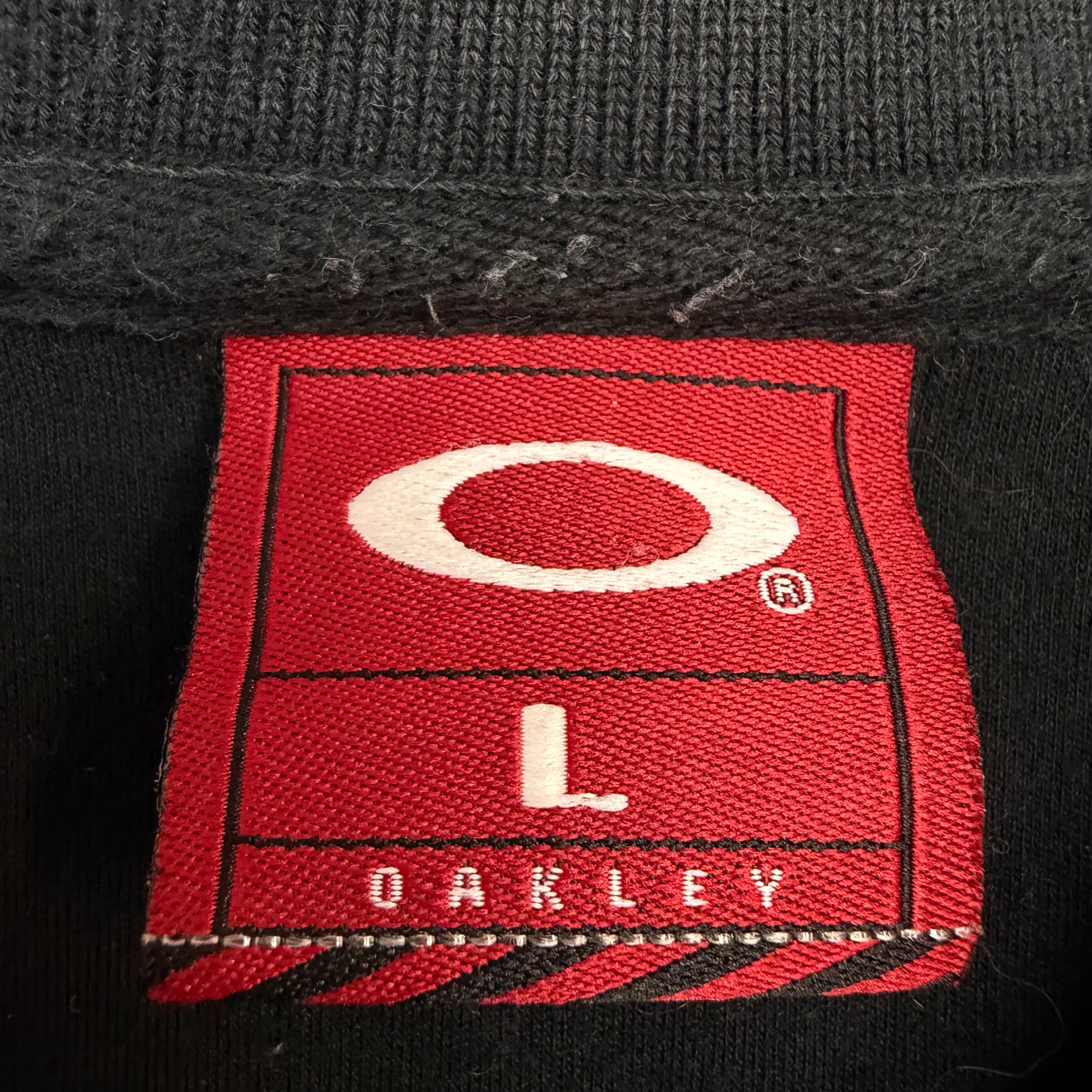 Vintage Oakley Quarter Zip Polo Shirt Black