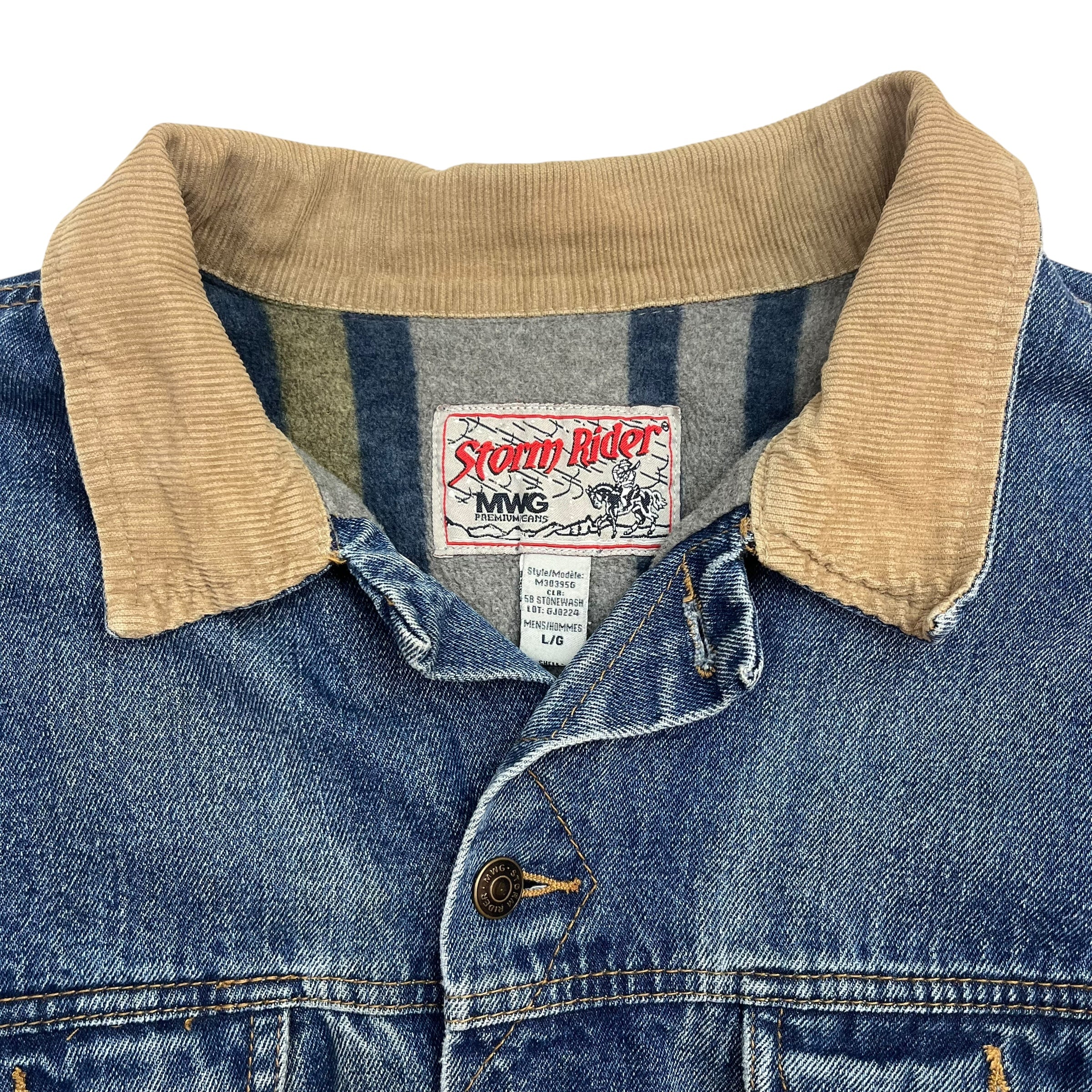 Vintage Lee Storm Rider Denim Jacket Medium Wash