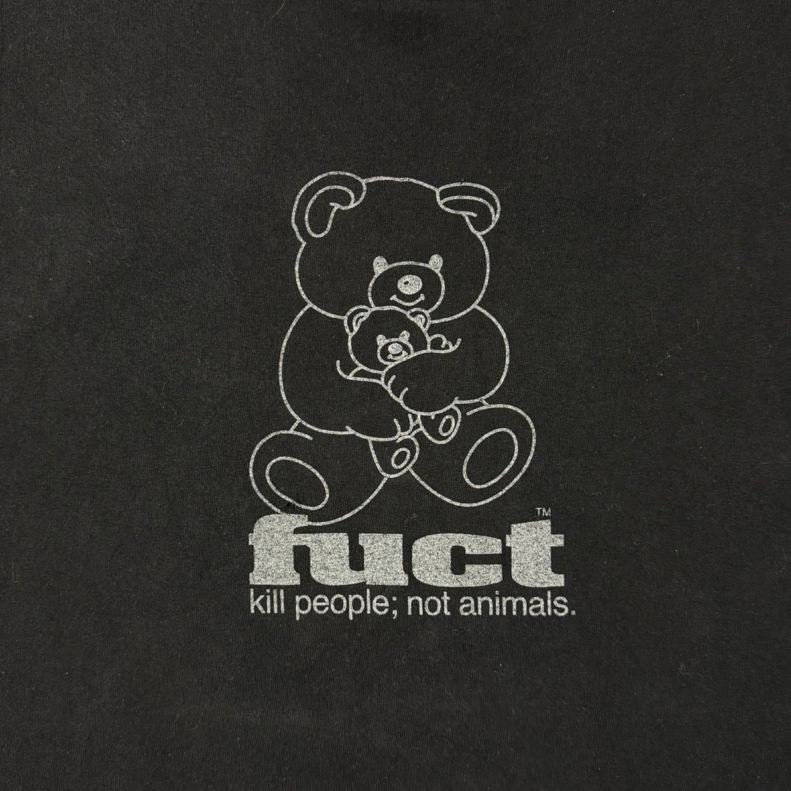 Fuct ‘Kill People; Not Animals.’ T-Shirt Black