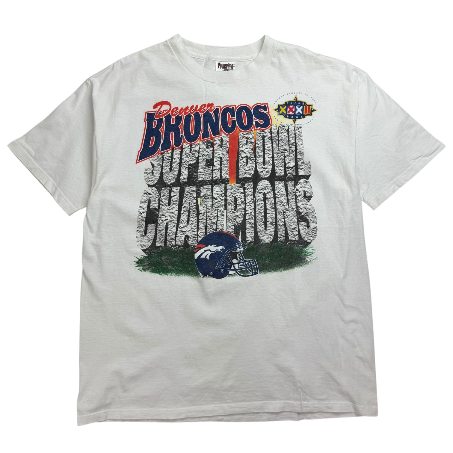 1998 Denver Broncos Super Bowl XXXII Champions Tee White