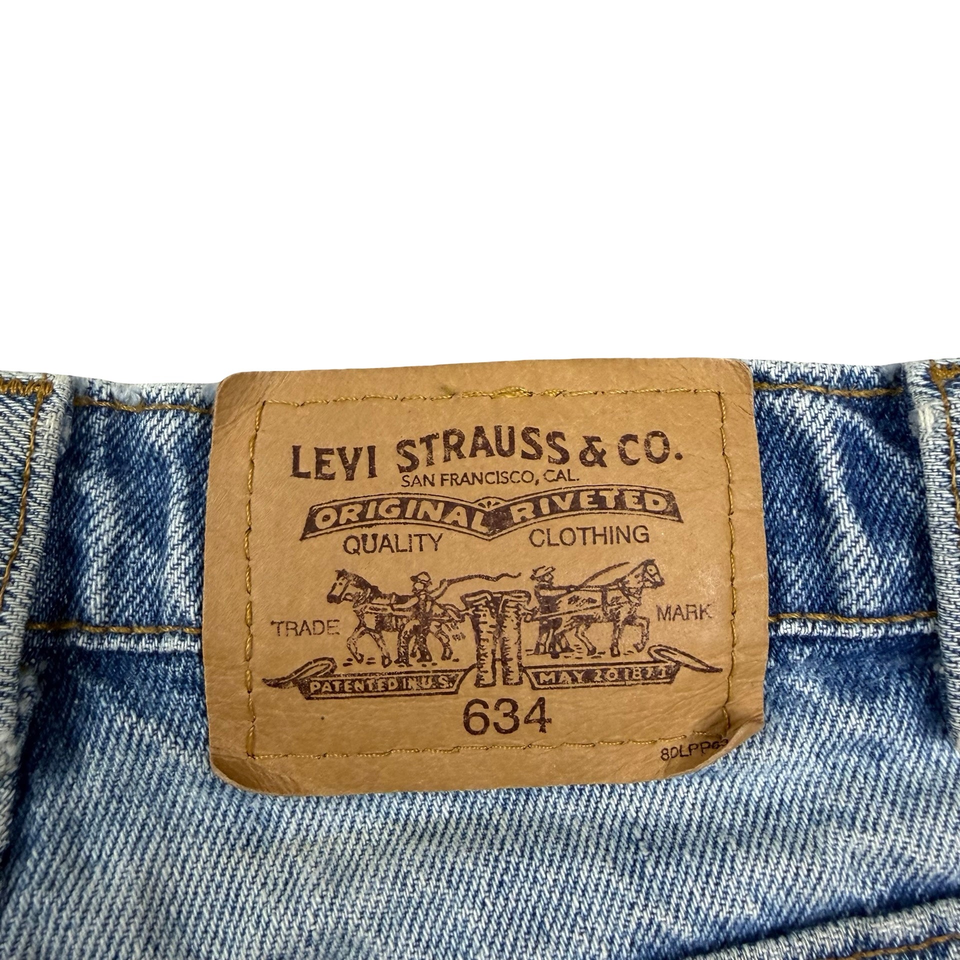 Vintage Levi’s 634 Light Wash Orange Tab Denim Jeans Blue