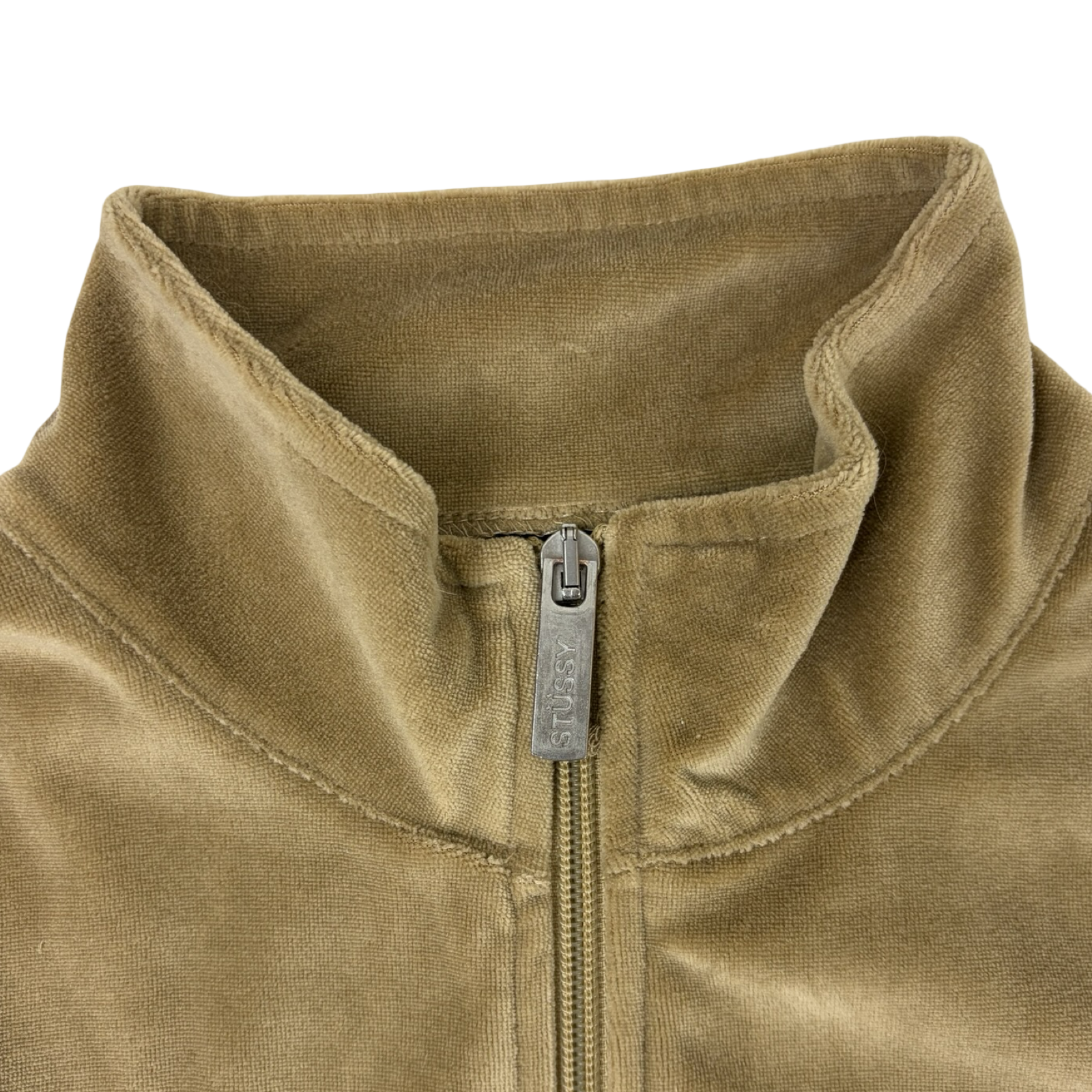 Stussy Veloured Panel Track Jacket Beige