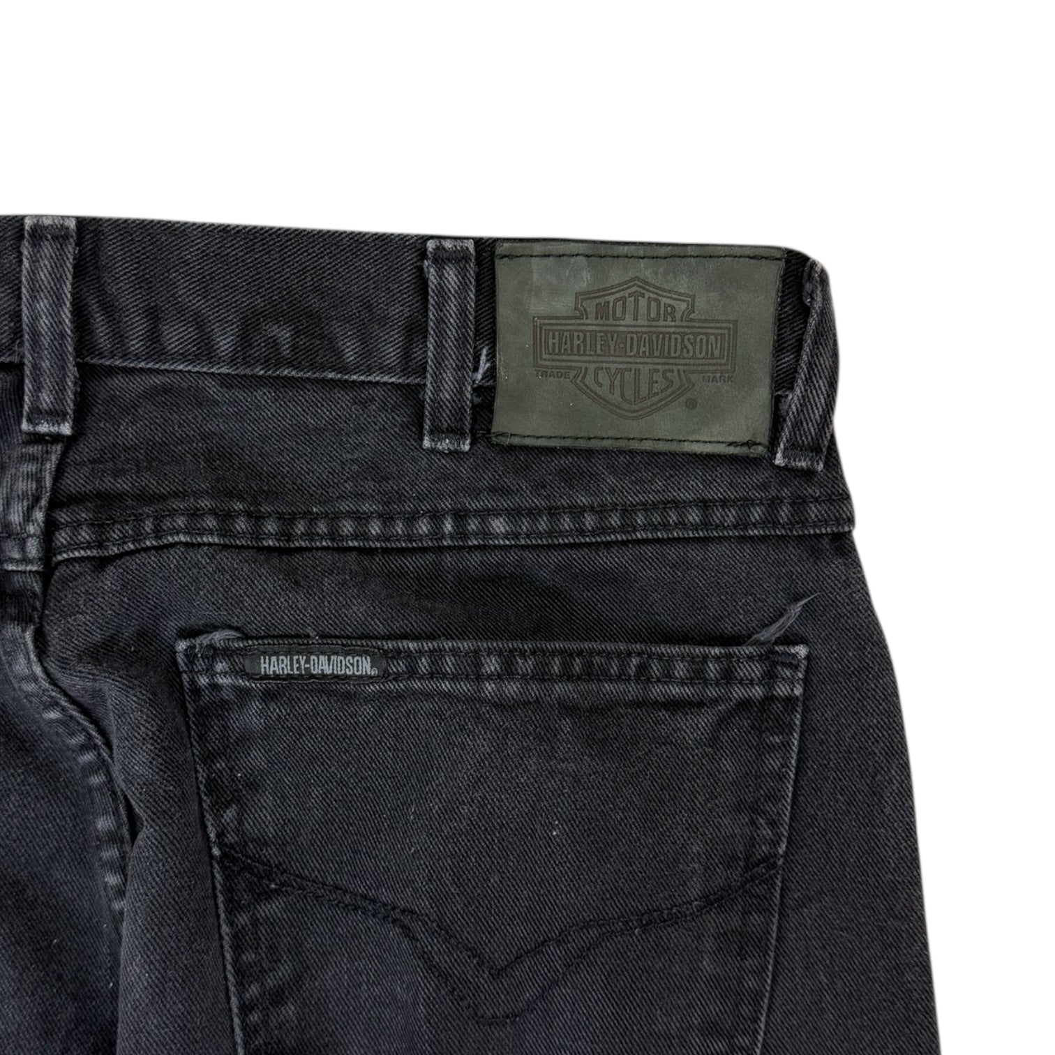 Vintage Harley Davidson Straight-Leg Jeans Black