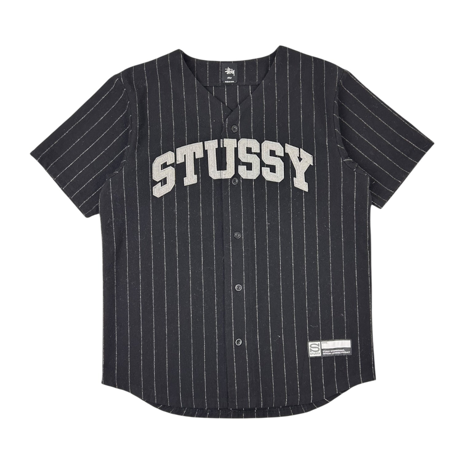 Stussy Wool Baseball Jersey Black