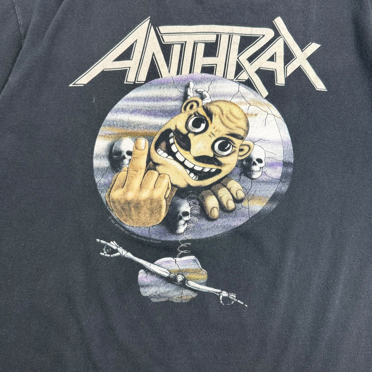 Vintage Anthrax Not Man Tee Black