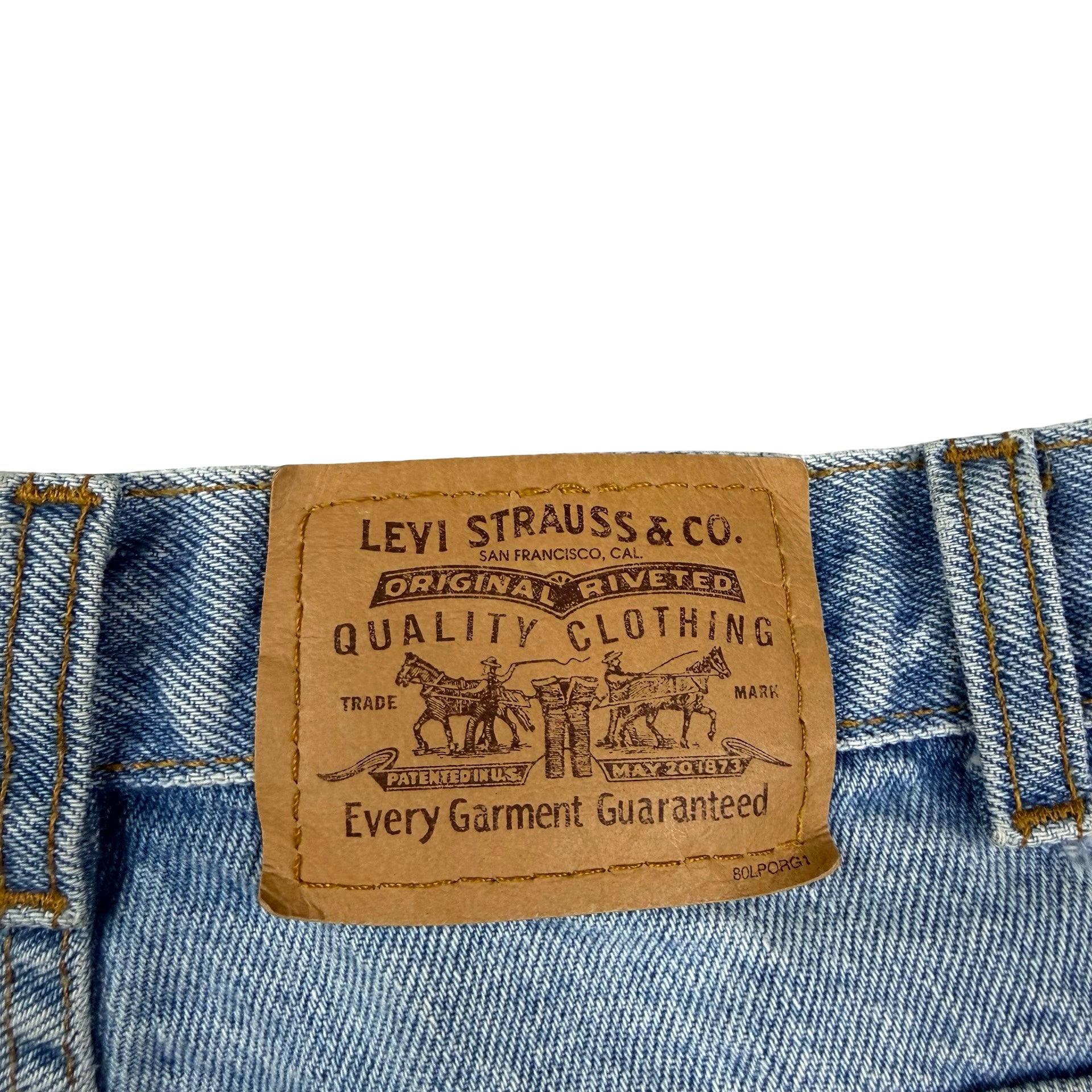 Vintage Levi’s 506 Blank Orange Tab Light Wash Denim Jeans Blue