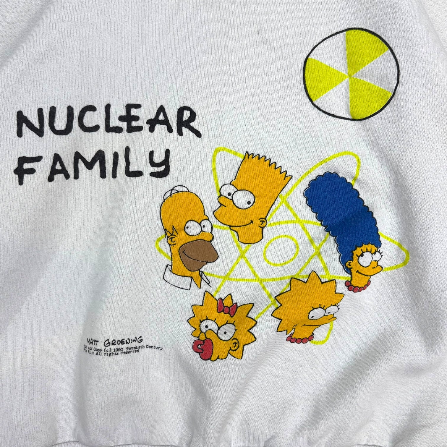1990 The Simpsons ‘Nuclear Family’ Crewneck White