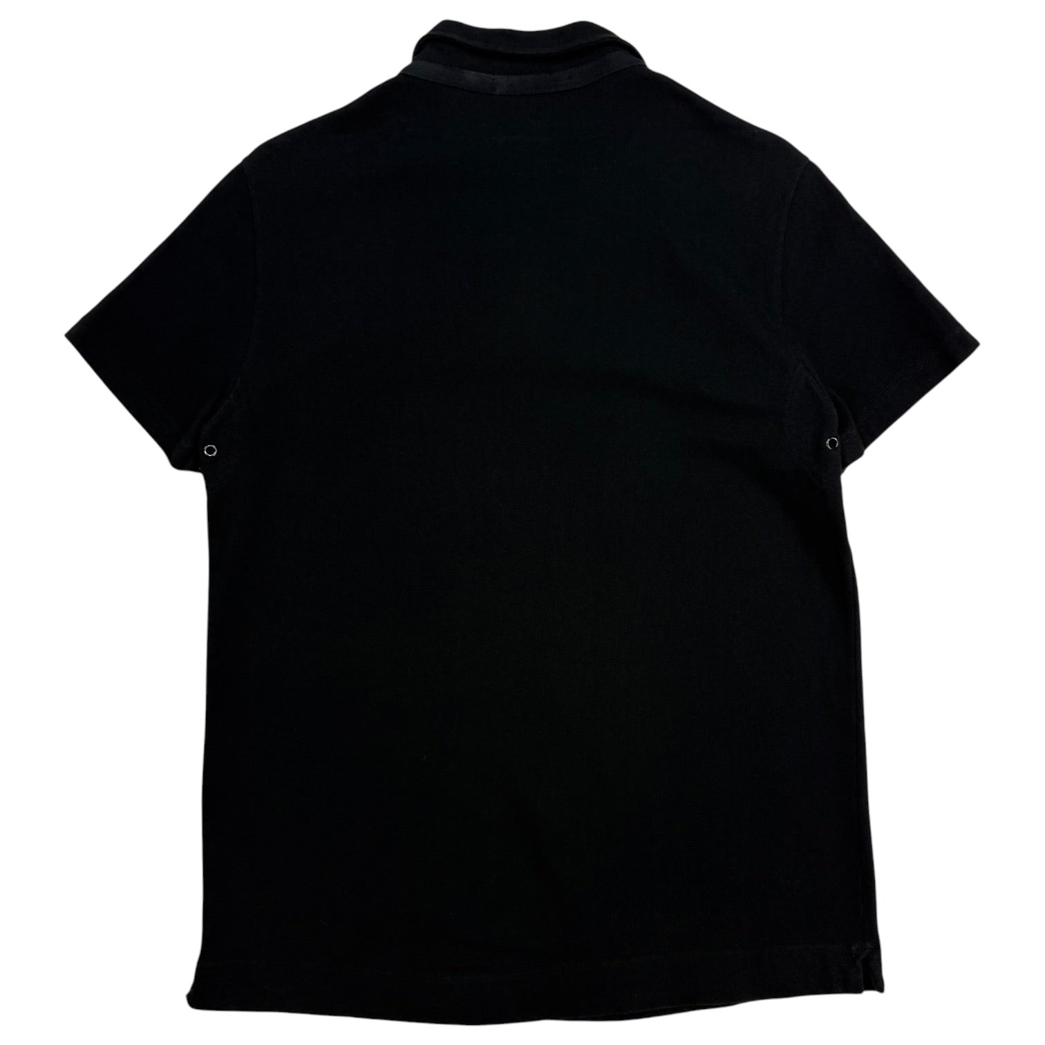 Prada Open Collar Polo Shirt Black