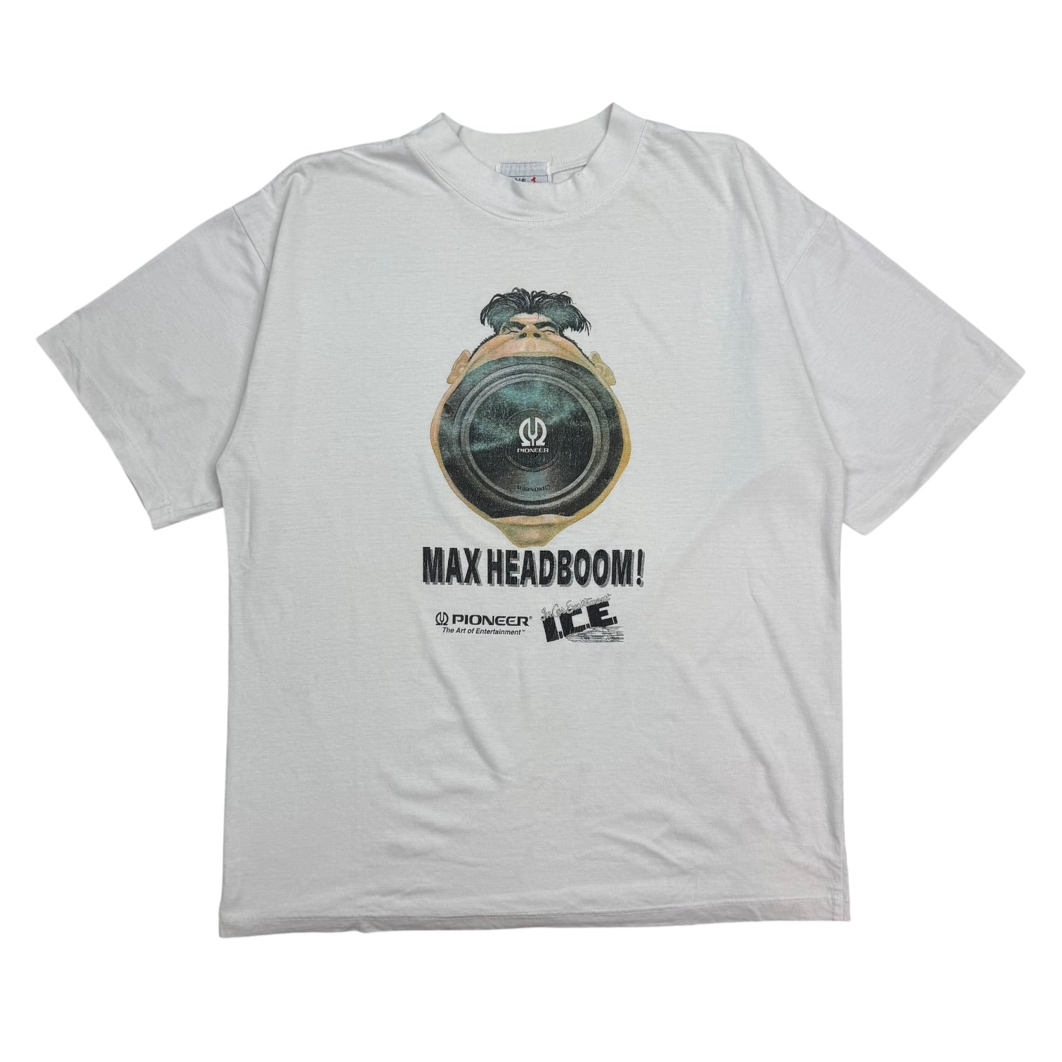 Vintage Pioneer Audio Max Headboom Spoof Tee White