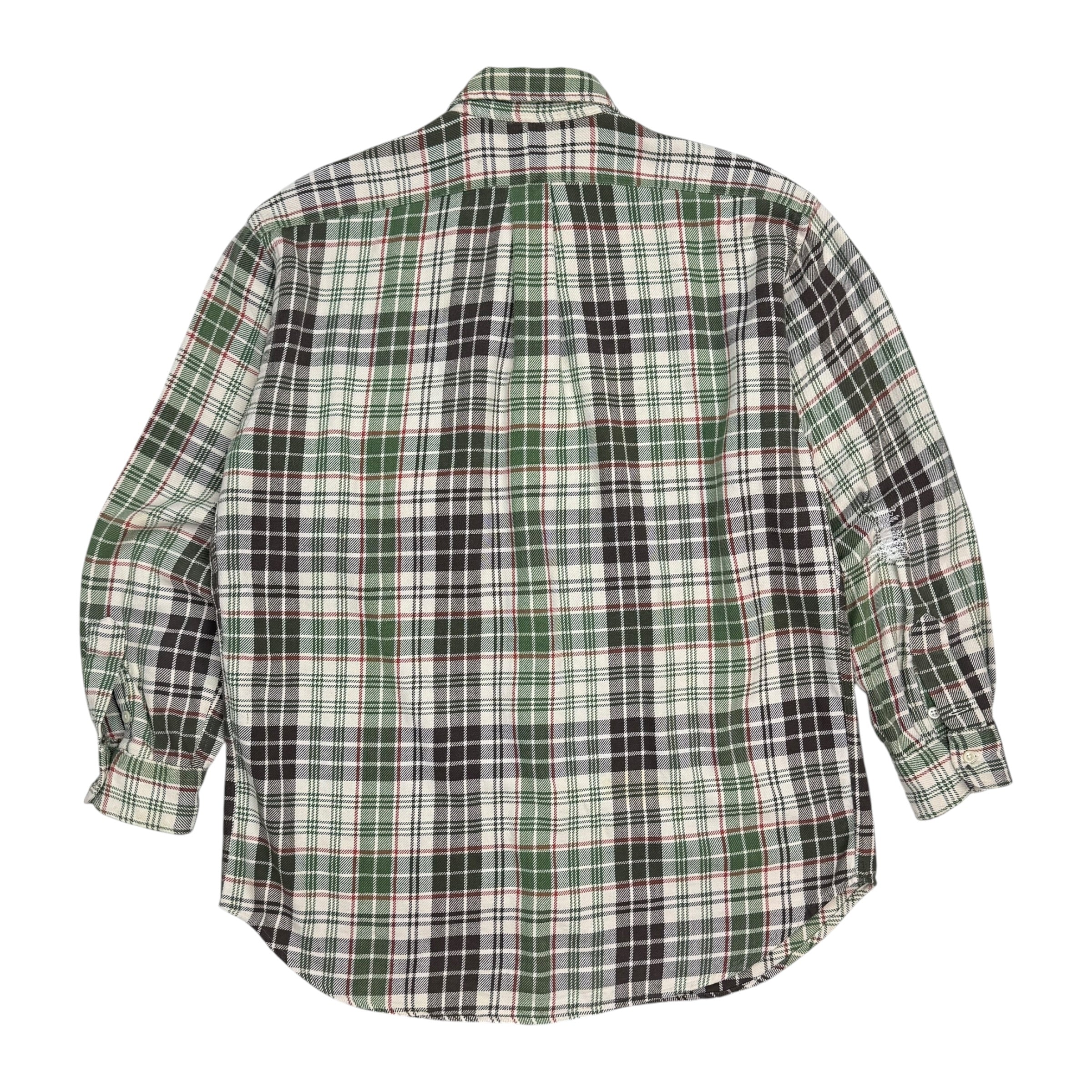 Vintage Ralph Lauren Button Up Polo Plaid Green