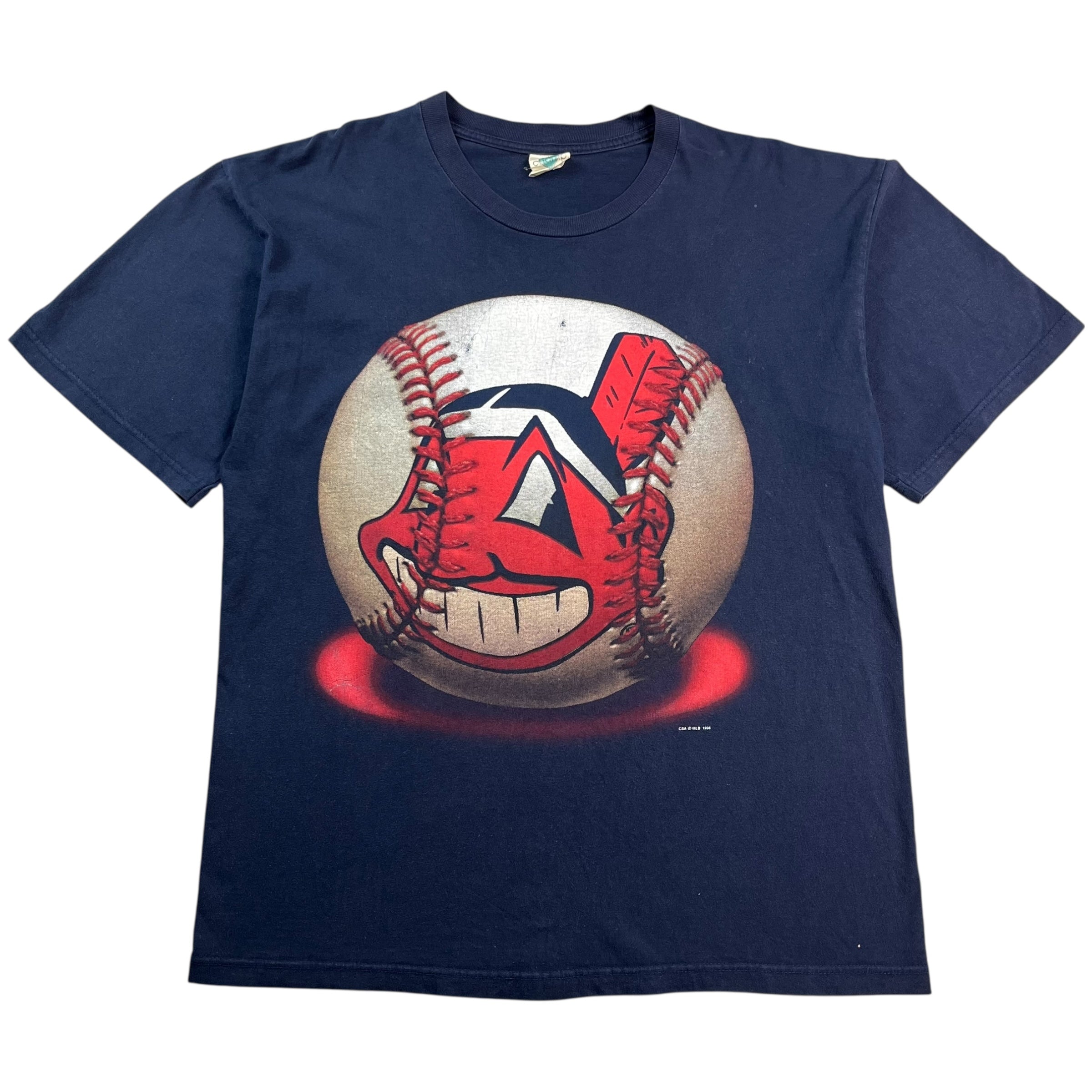 1996 Cleveland Indians Baseball Tee Navy Blue