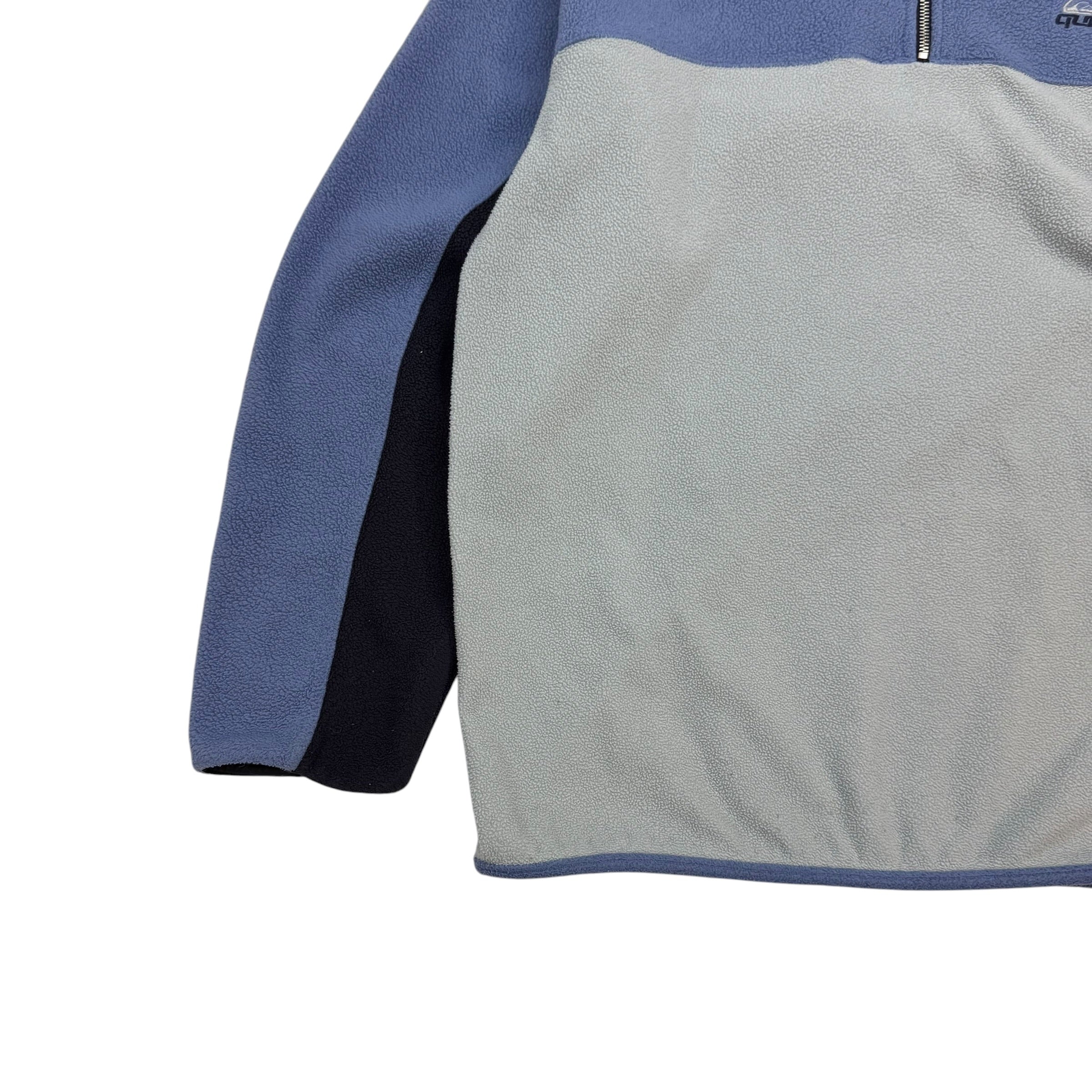 Vintage Quicksilver Fleece Quarter Zip Light Blue/ Grey