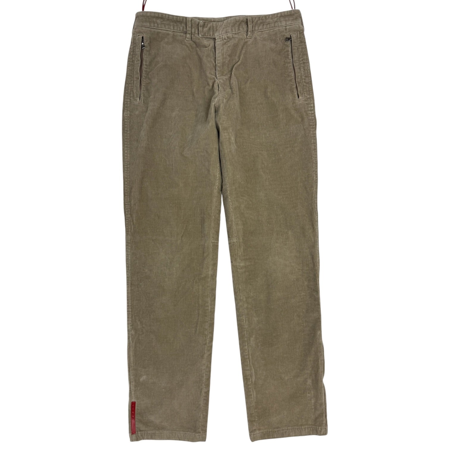 Prada Linea Rossa Corduroy Pants Beige