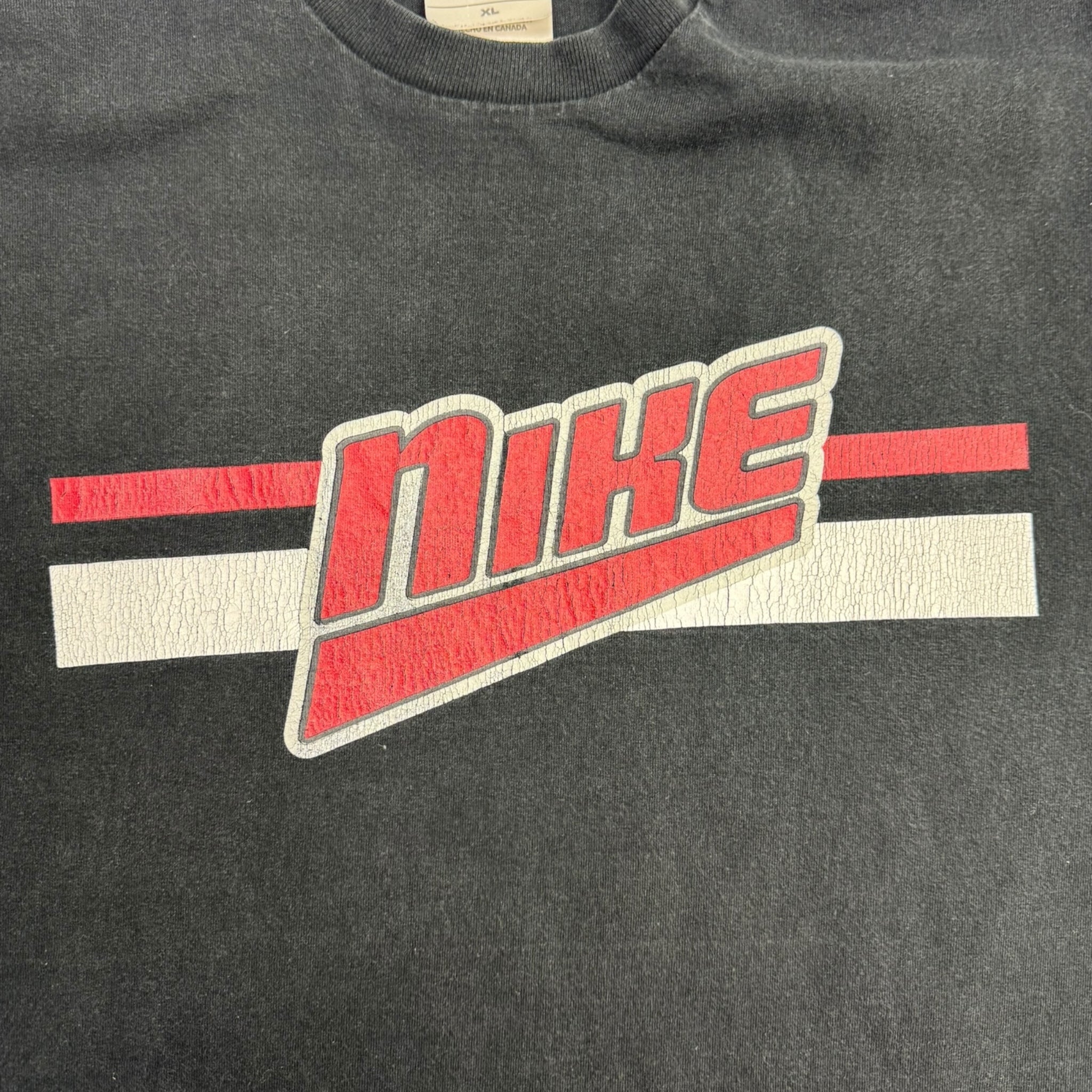 Vintage Y2K Nike Spellout T-Shirt Black