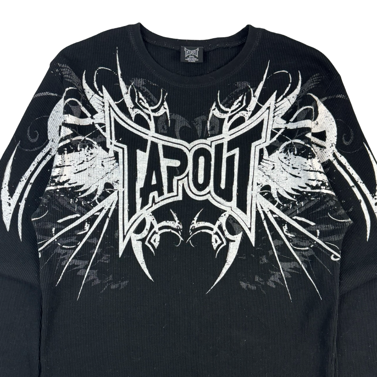 Vintage Y2K Tapout Cyber Mall Emo Longsleeve Thermal T-Shirt