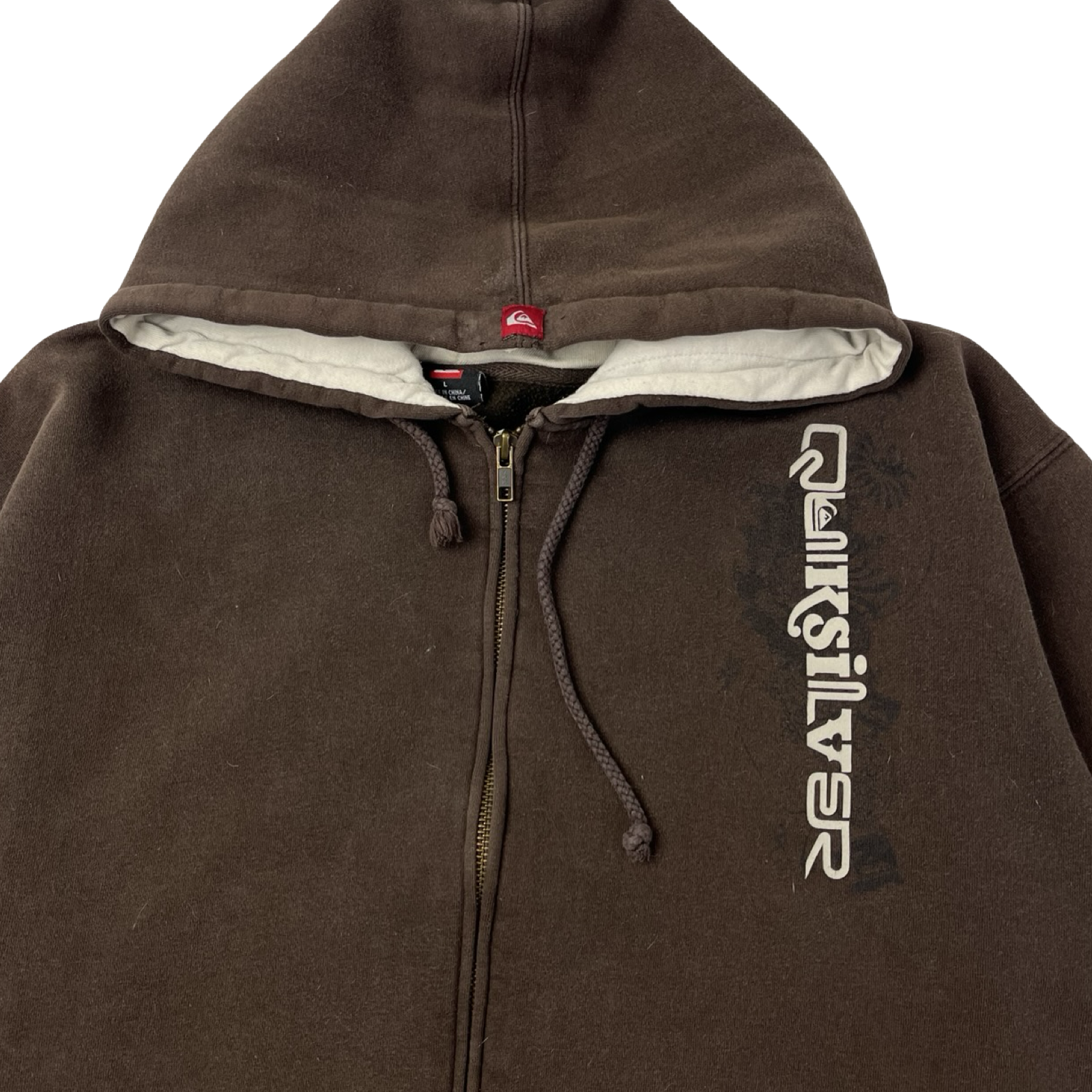 Vintage Y2K Quiksilver Zip Up Hoodie Brown