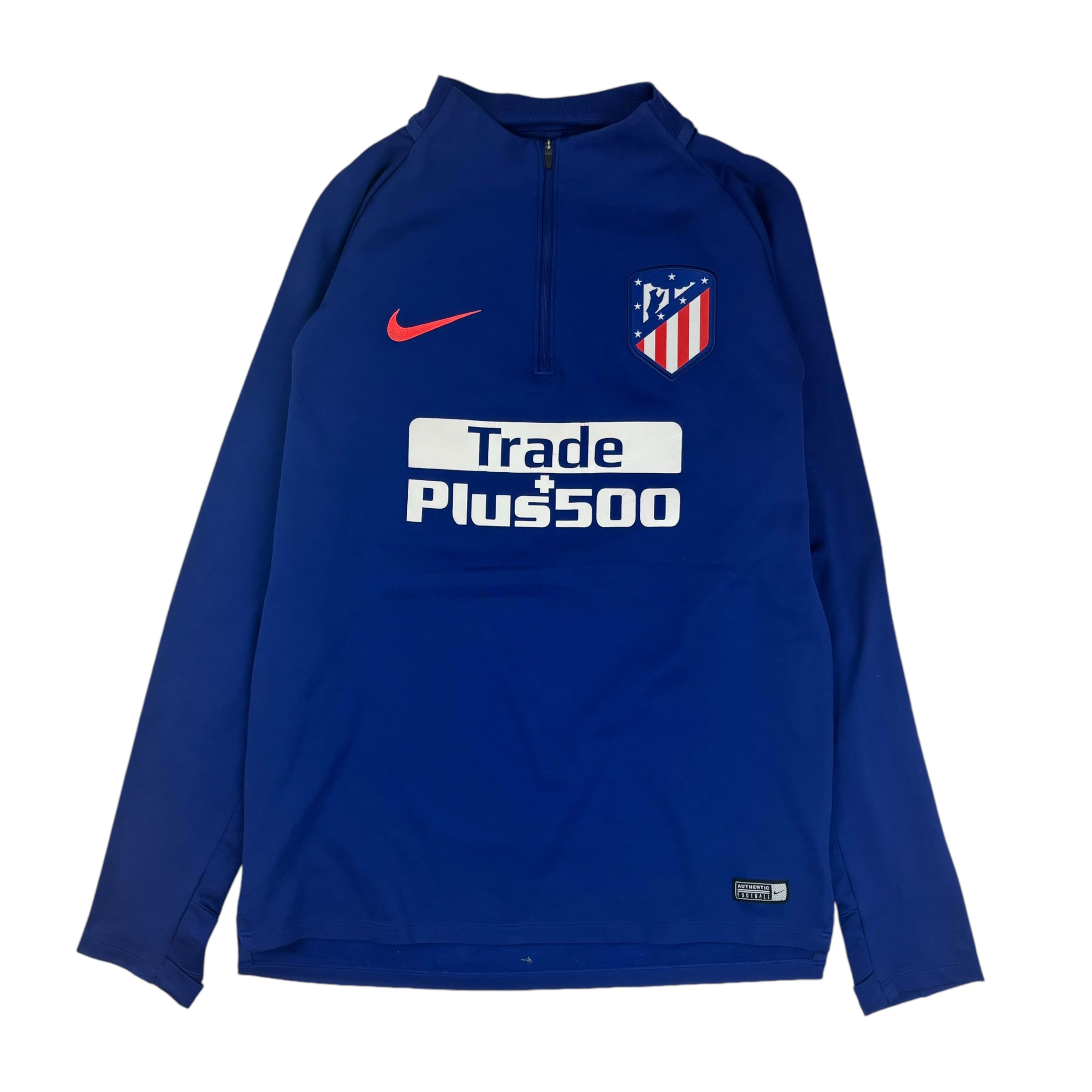 Vintage Atletico Madrid Soccer Training Jacket Blue