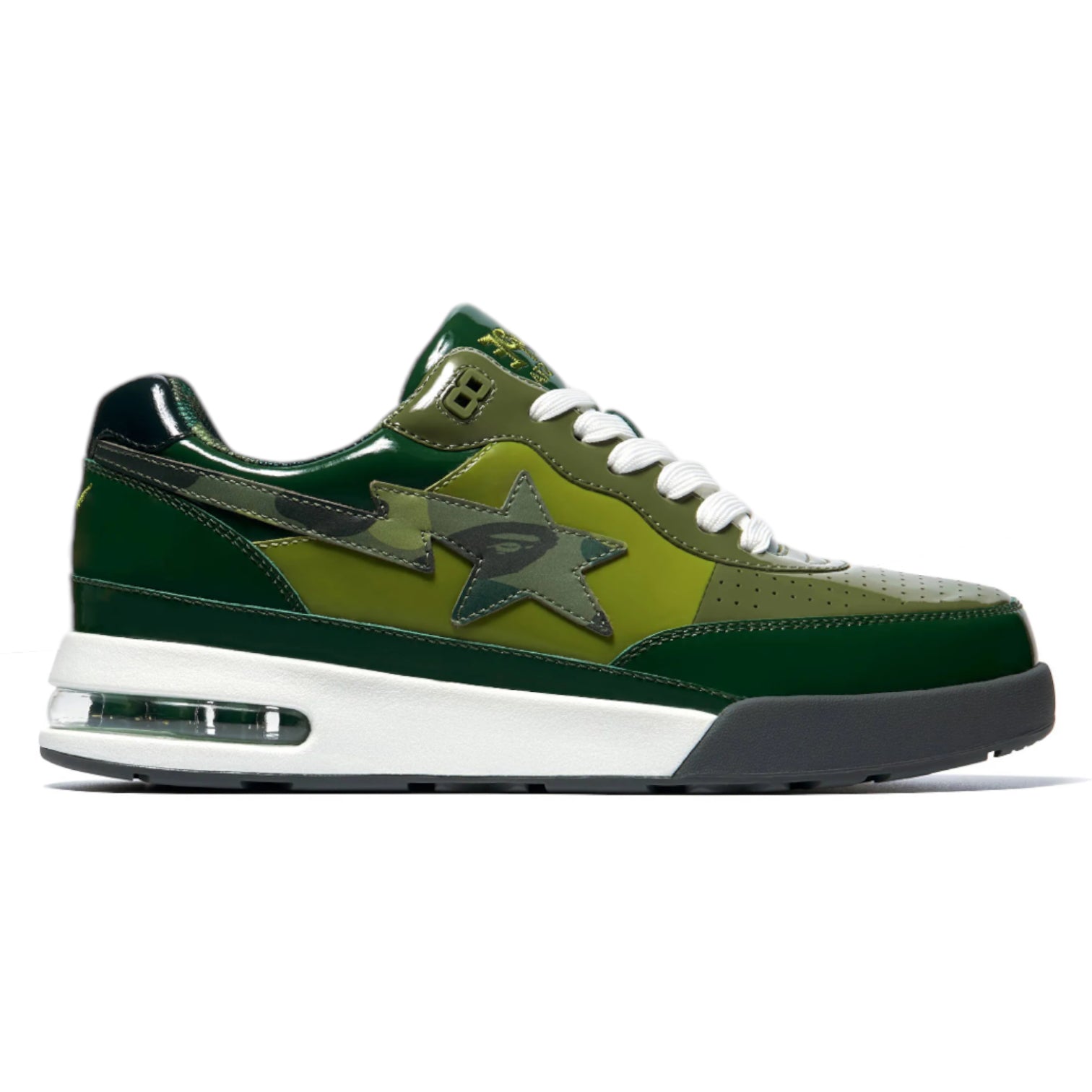 A Bathing Ape Bape Road Sta Patent Leather Green (2022)