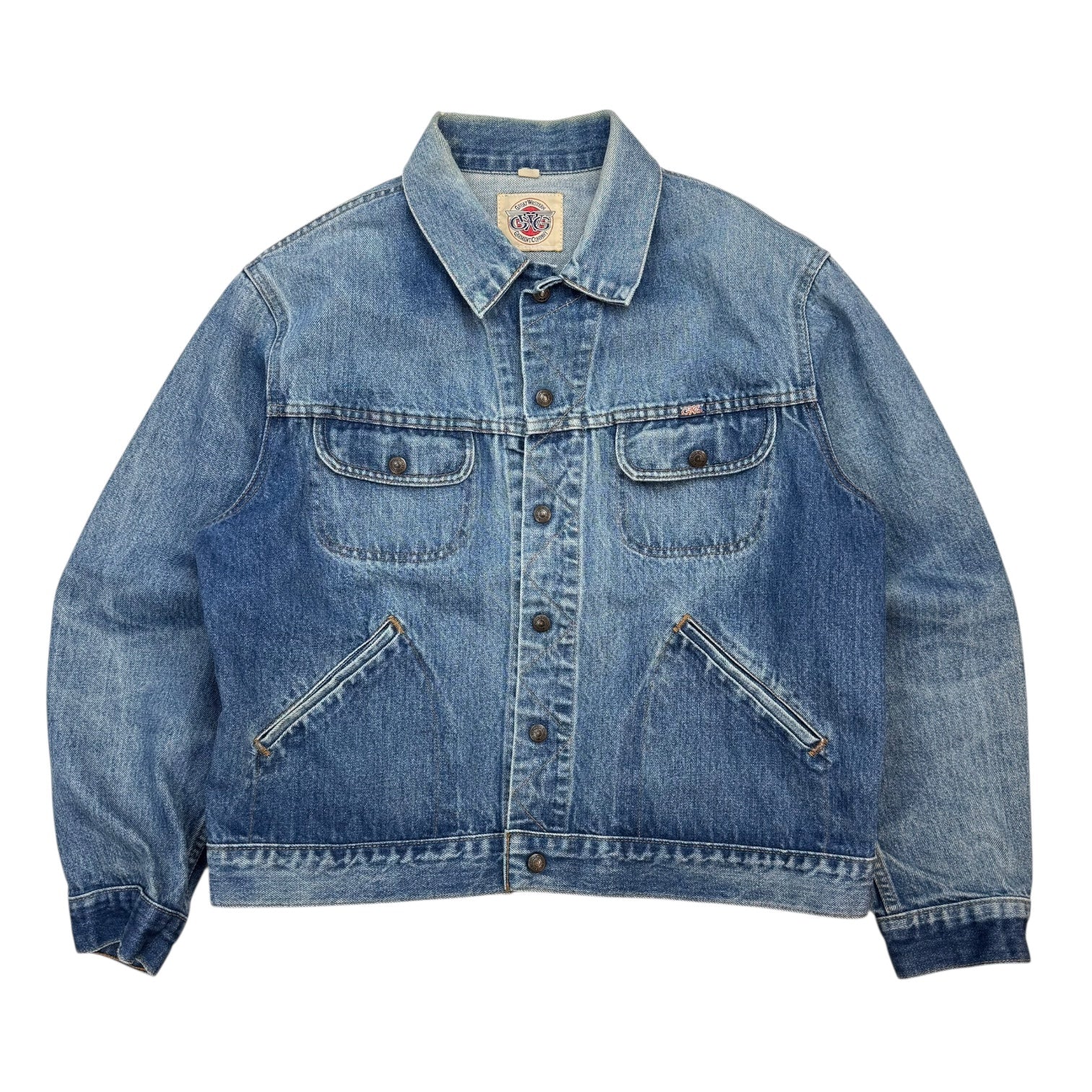 Vintage GWG Denim Button Up Jacket Medium Wash