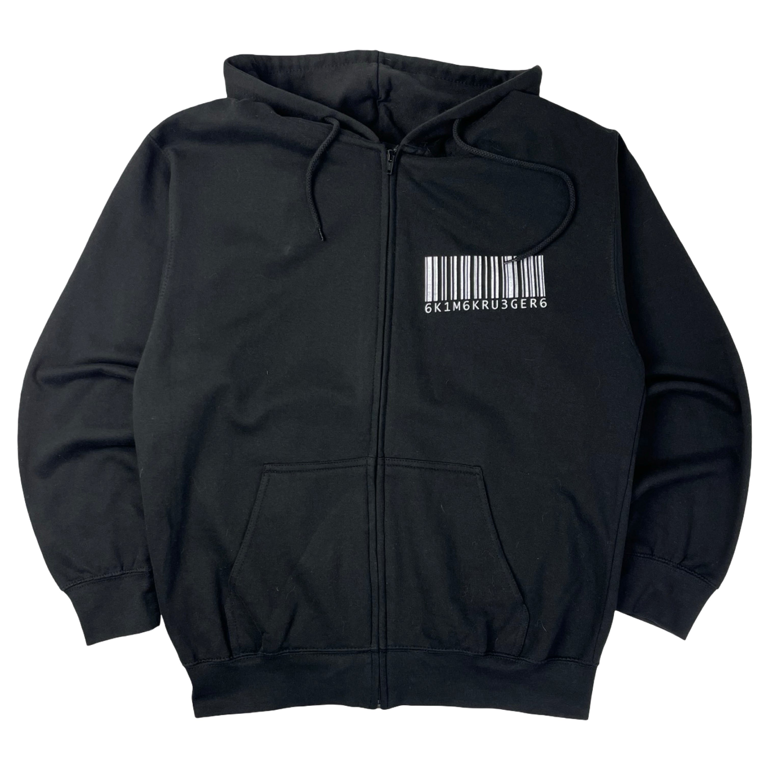 Kim Krueger Barcode Zip Up Hoodie