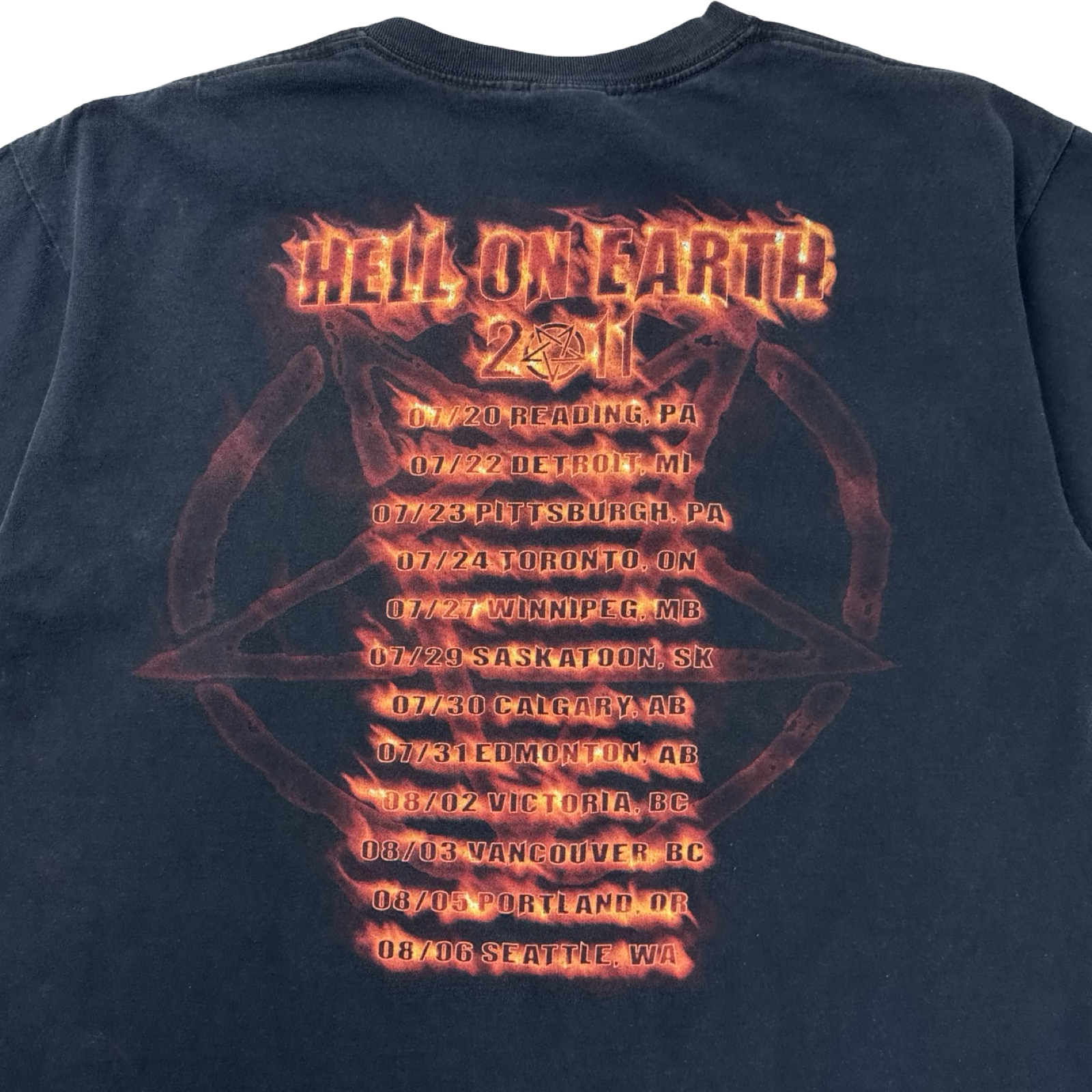 Y2K Exodus Hell On Earth Tour Metal Band T-Shirt