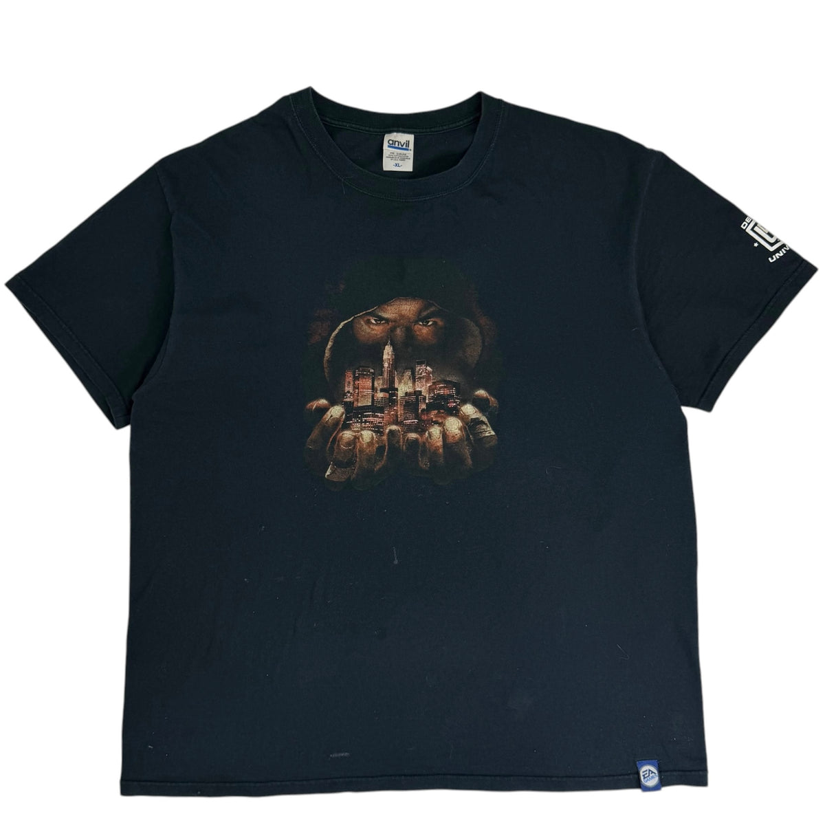 2004 Def Jam: Fight For NY EA Games Promo Tee Faded Black