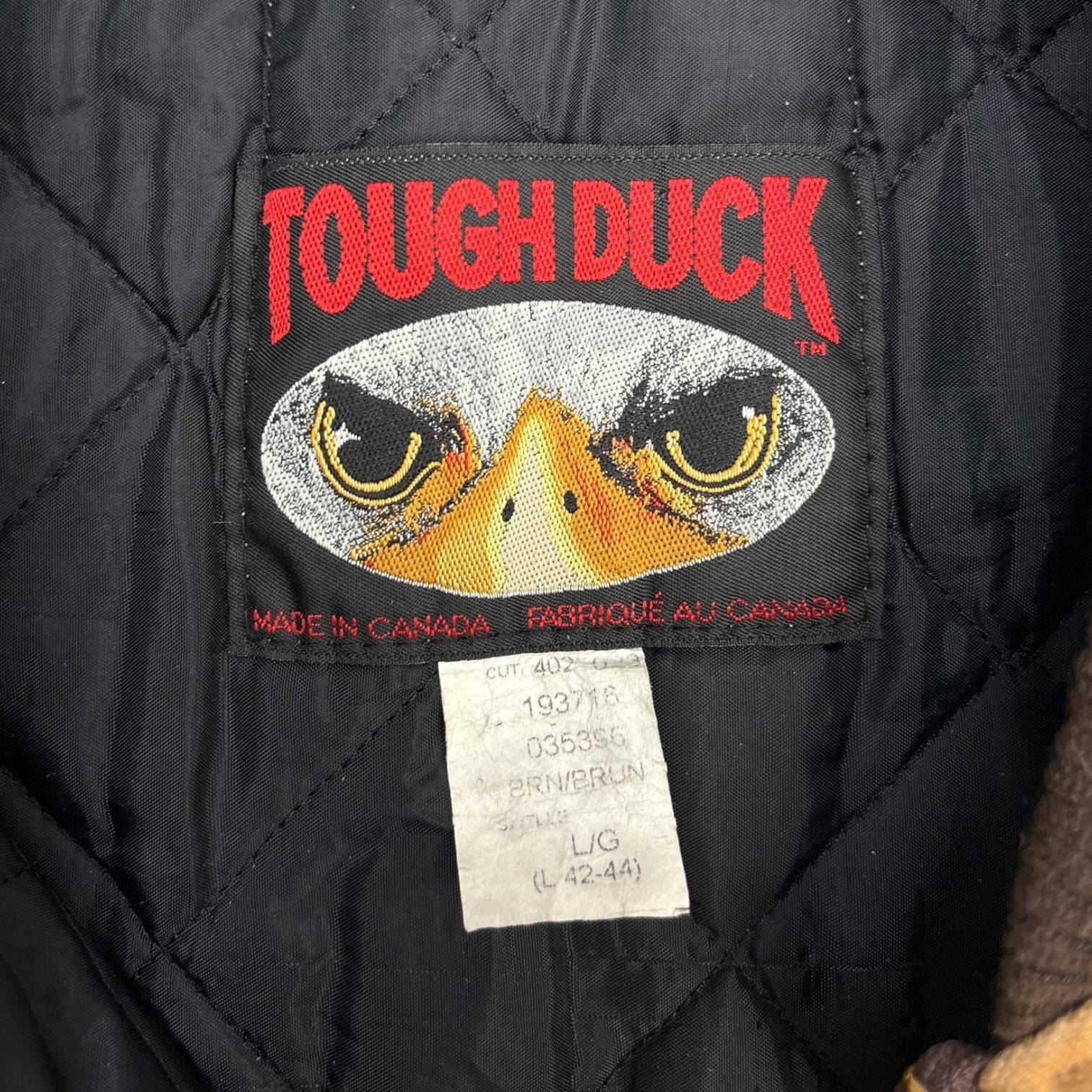 Vintage Tough Duck Quilted Vest Khaki