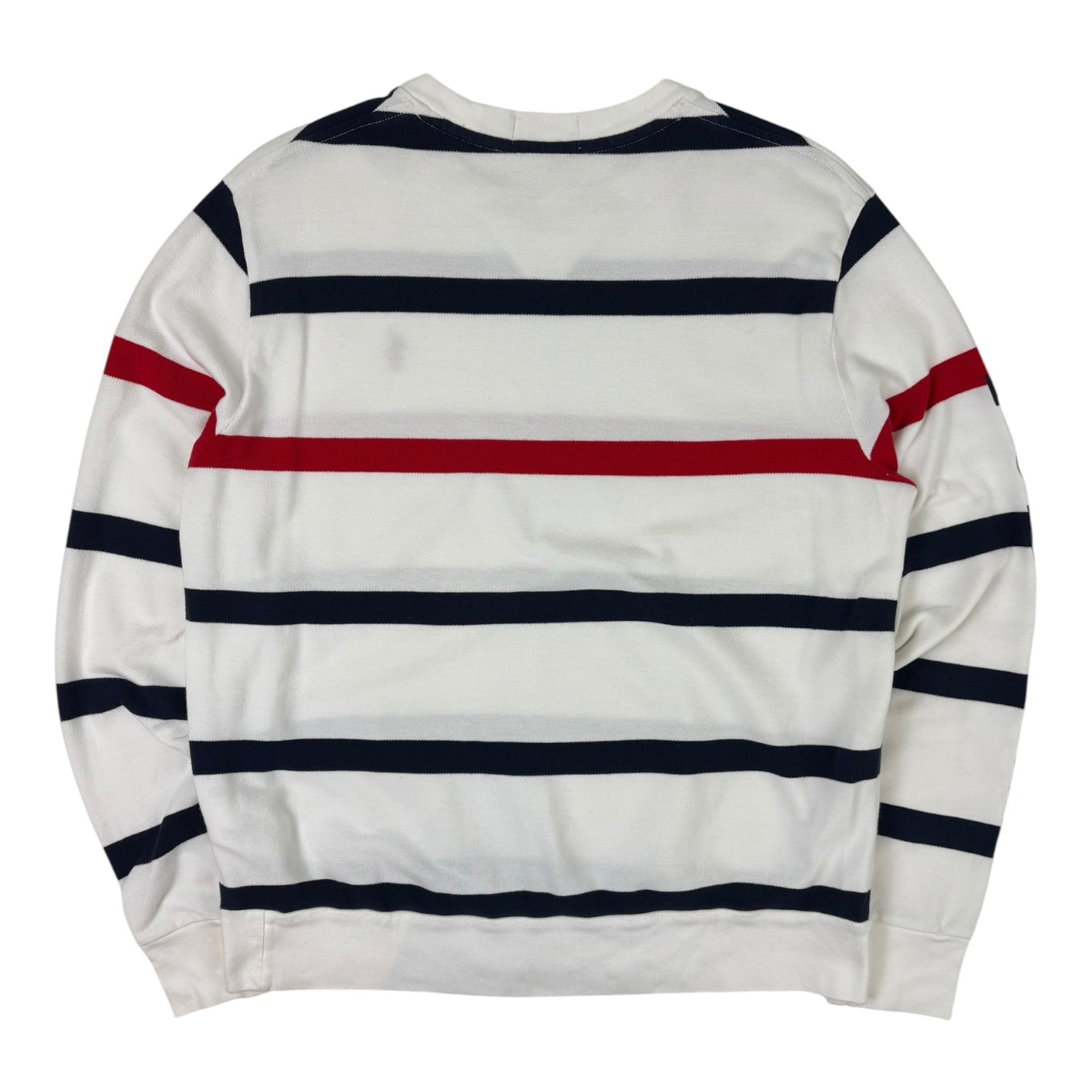 Ralph Lauren “Polo USA” Striped Crewneck White