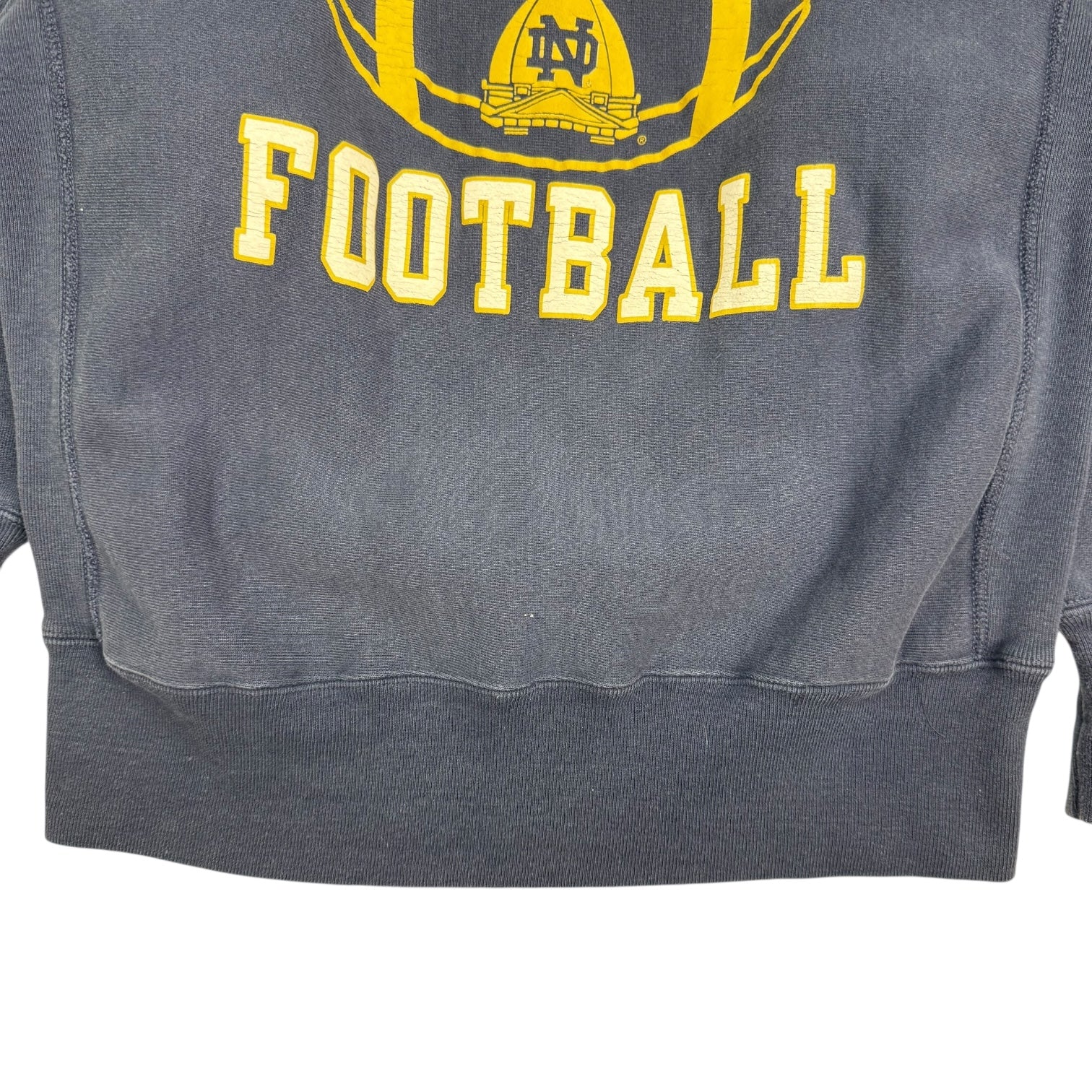 Vintage Champion Notre Dame Crewneck Navy Blue