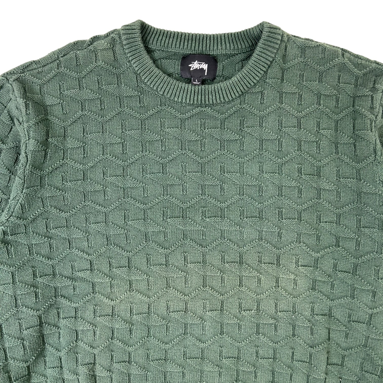 Stussy Strand Knit Sweater Green