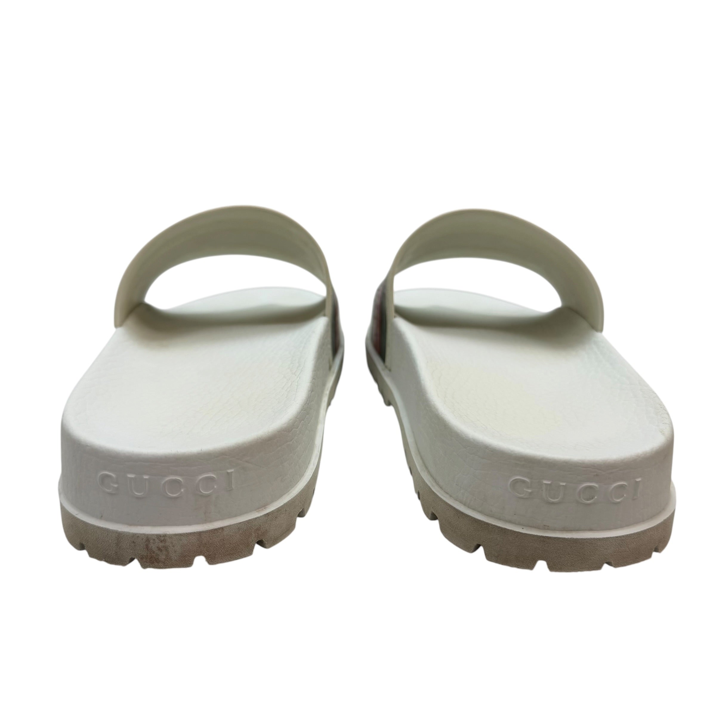 Gucci Web Slide Sandal White (Used)