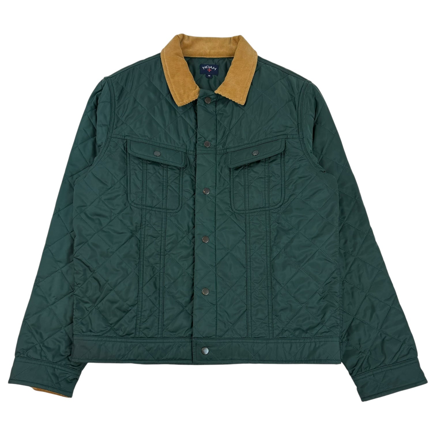 Noah Quilted Trucker Jacket Green